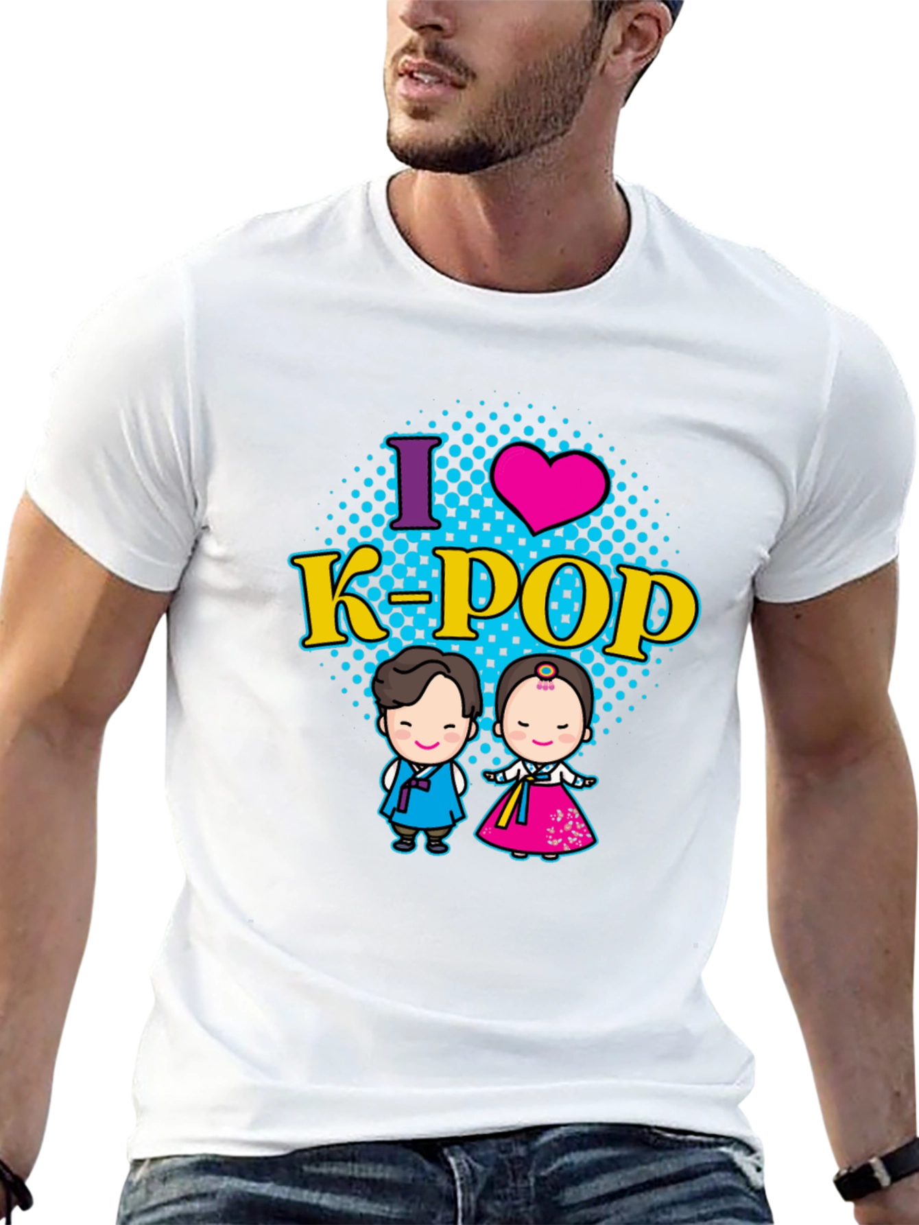 I Love K-Pop T-Shirt Korean Traditional Dress