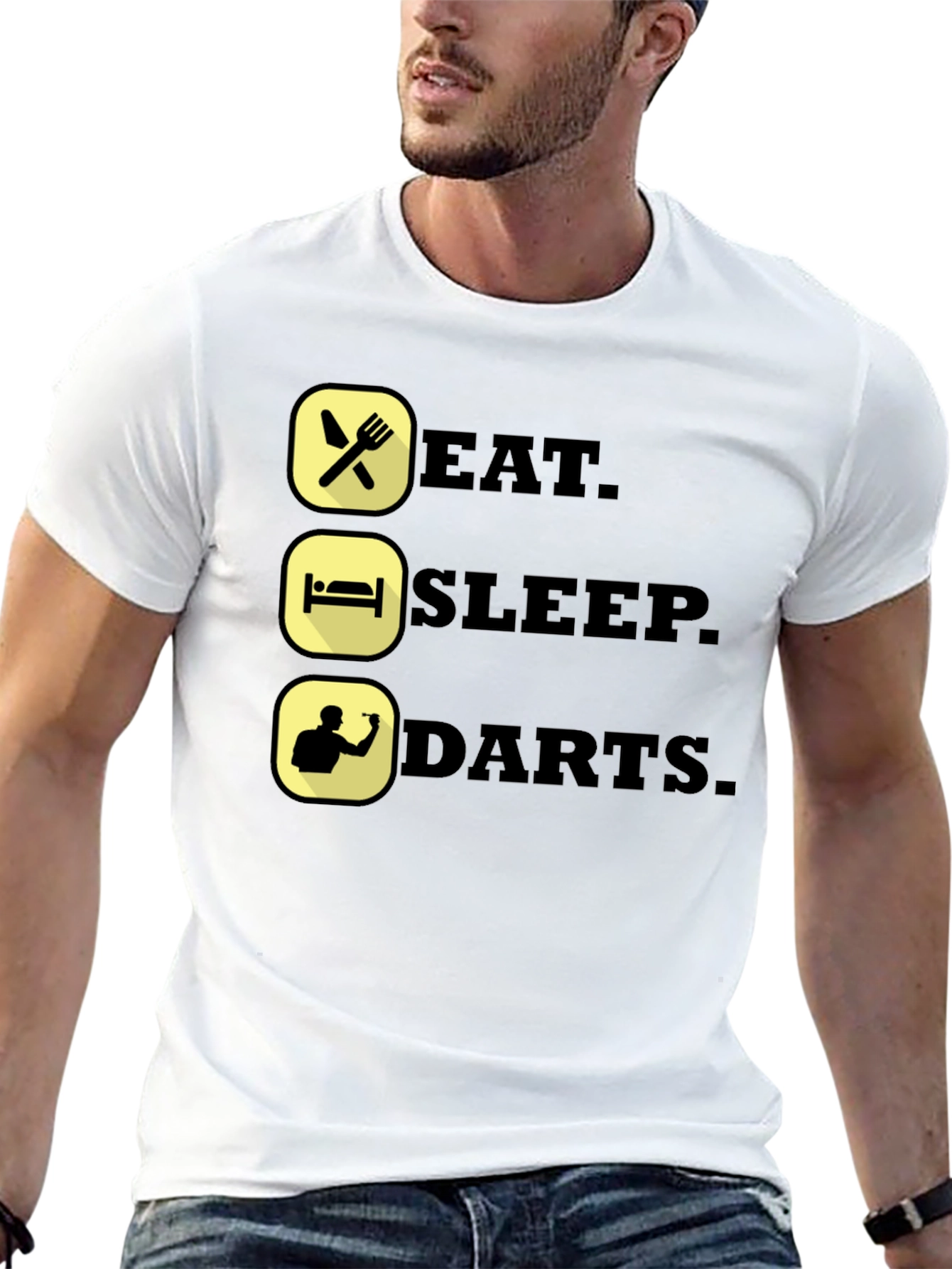 Eat Sleep Darts Funny Graphic T-Shirt