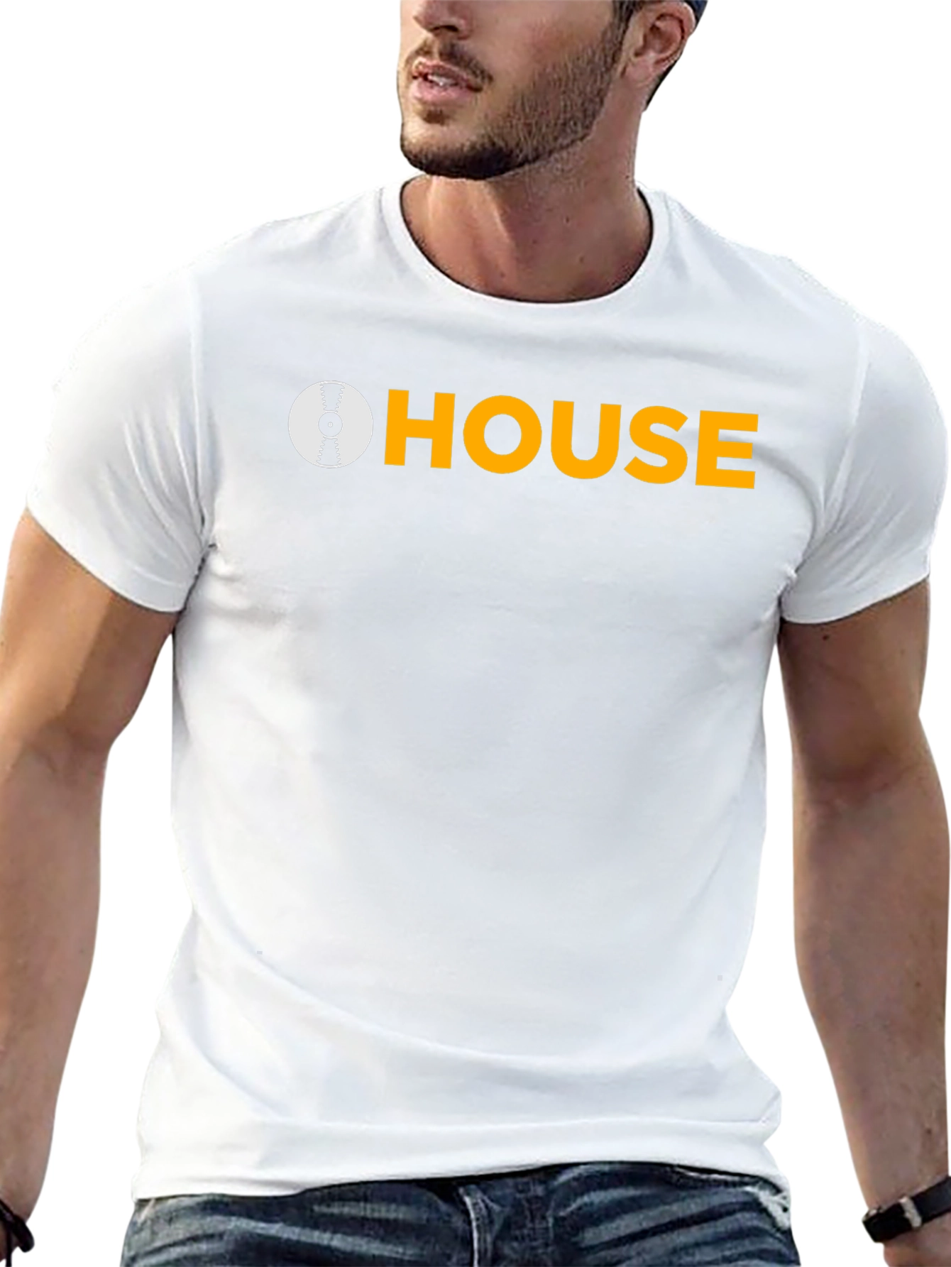 House Music DJ Graphic Tee - Black Cotton T-Shirt