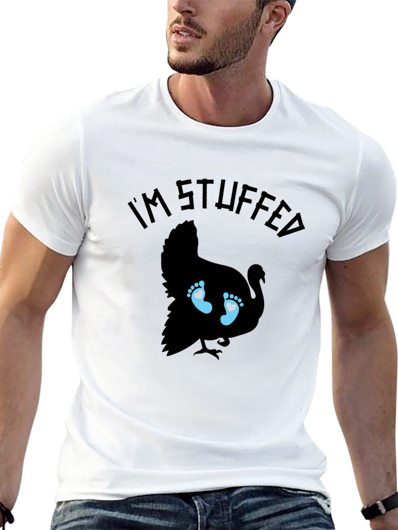 Im Stuffed Turkey T-Shirt - Thanksgiving Pregnancy Reveal Tee