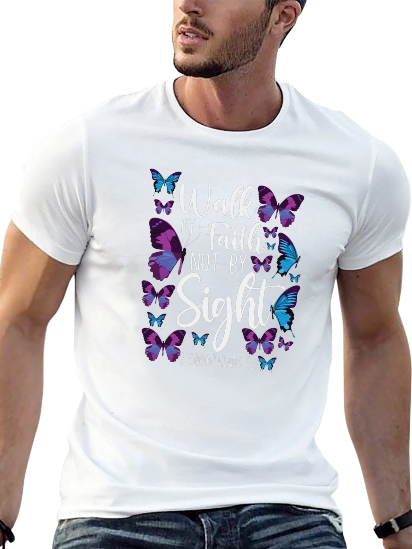 Faith Butterfly Graphic Tee - Christian T-Shirt
