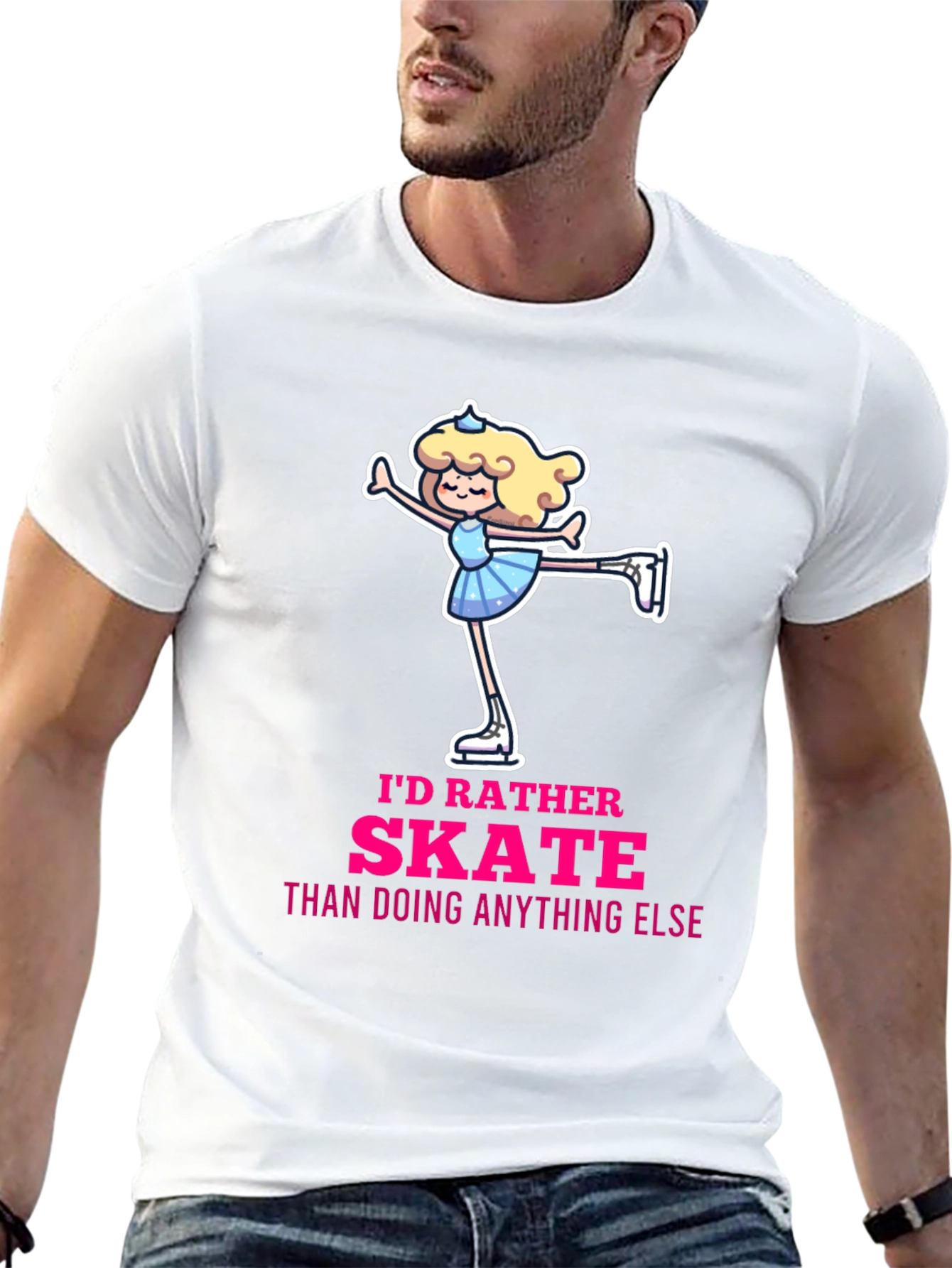 Id Rather Skate T-Shirt - Figure Skating Gift