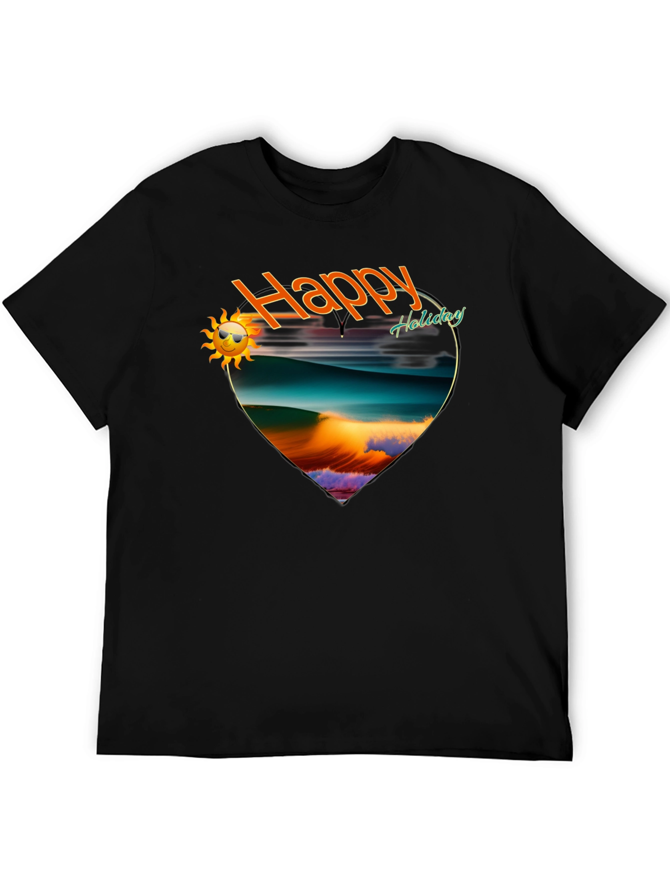 Happy Holiday Graphic Tee - Beach Scene