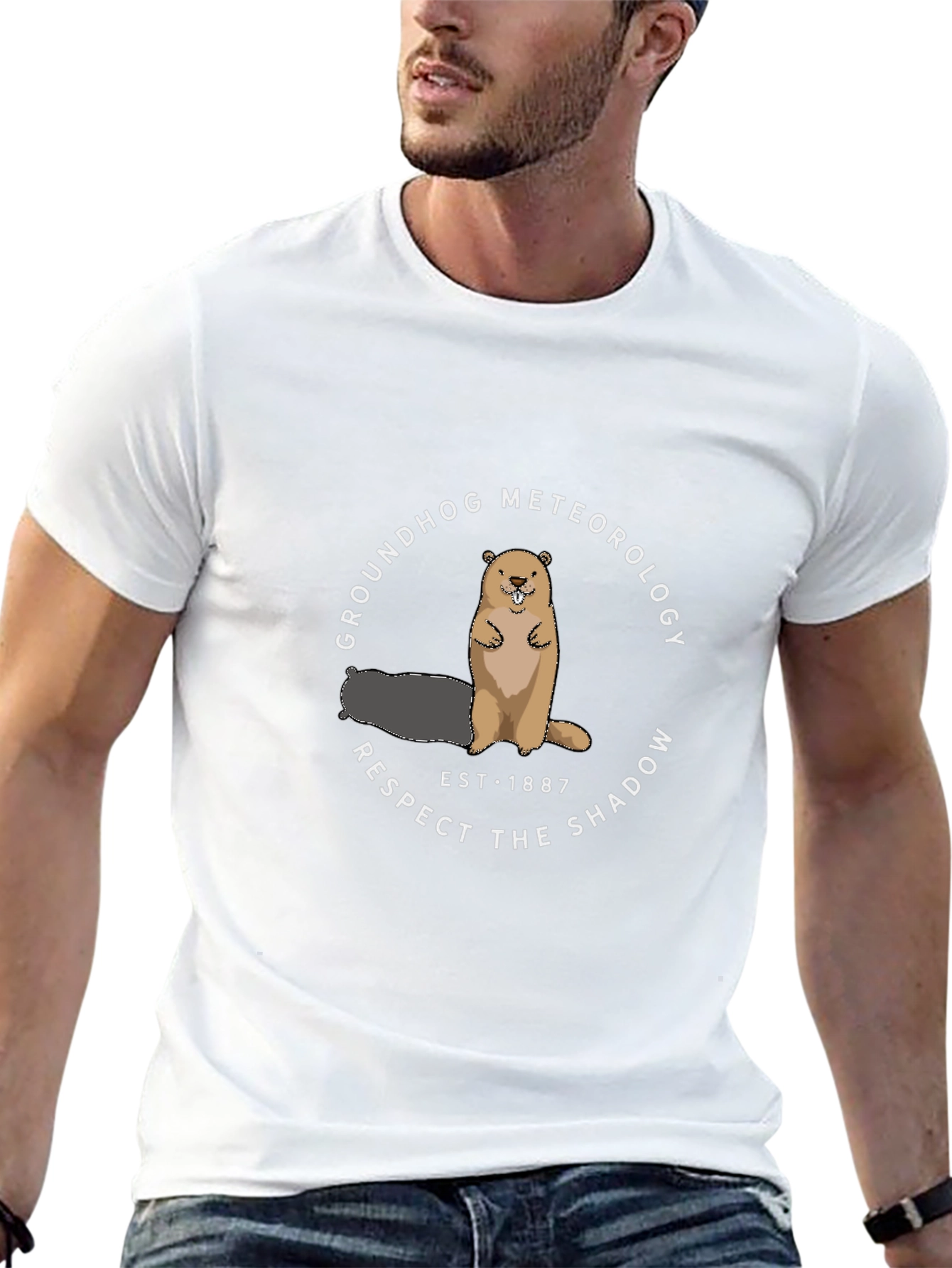 Groundhog Meteorology Respect the Shadow Graphic T-Shirt