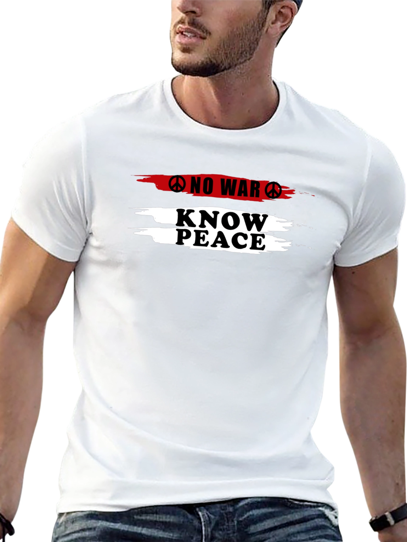No War Know Peace Graphic Tee - Black
