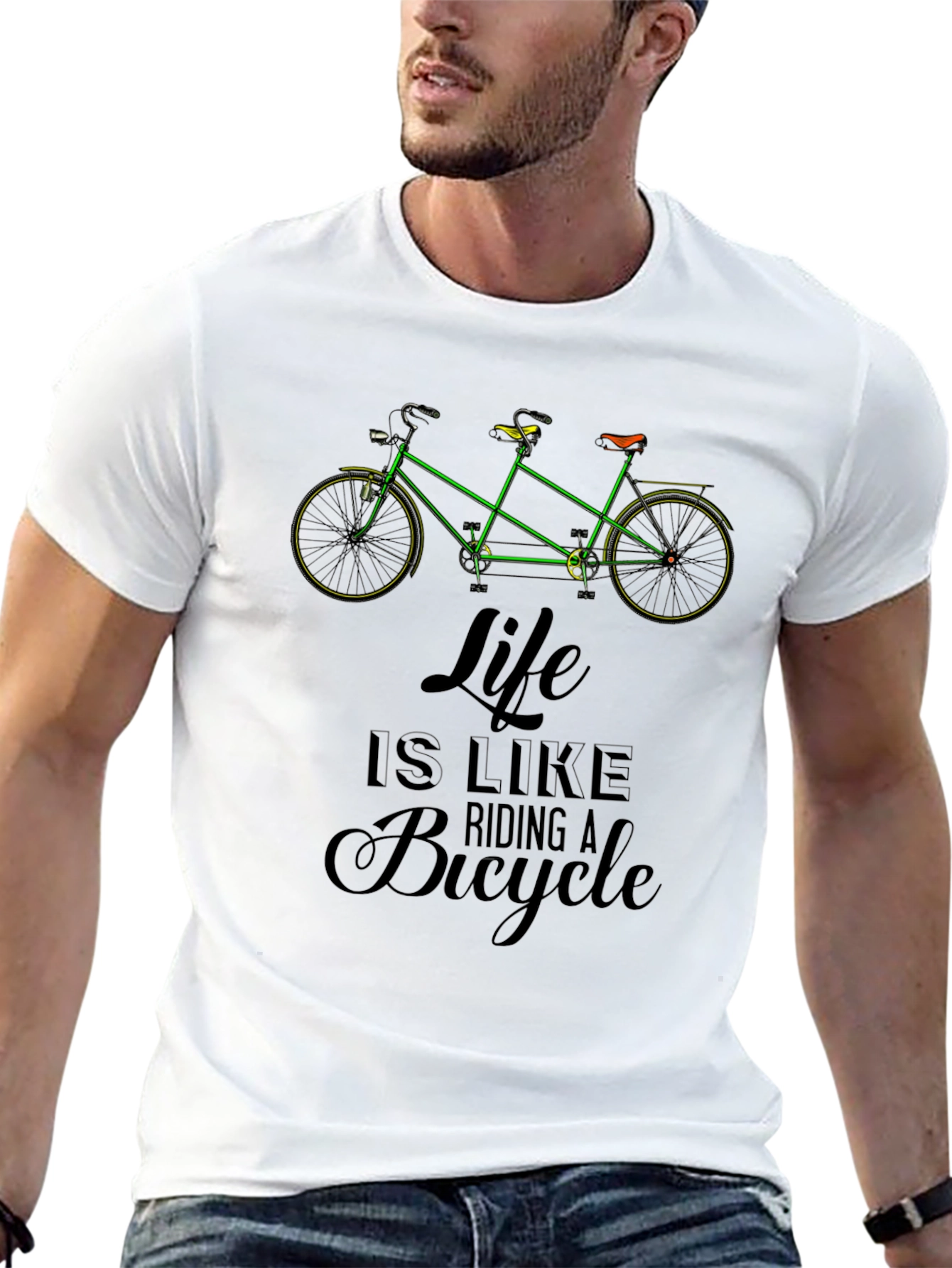 Life is Like Riding A Bicycle Graphic T-Shirt