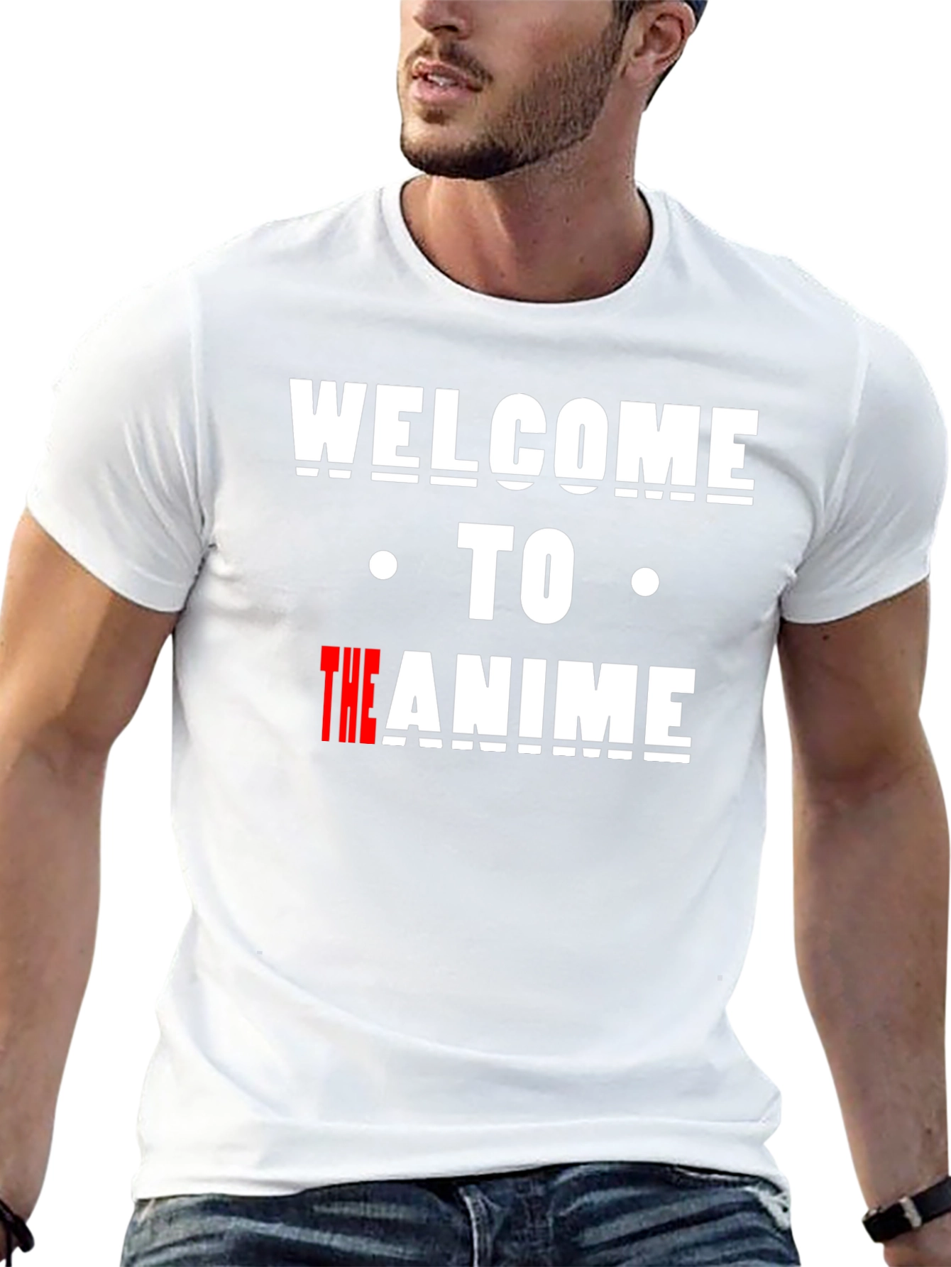 Welcome to the Anime T-Shirt - Black Cotton Tee