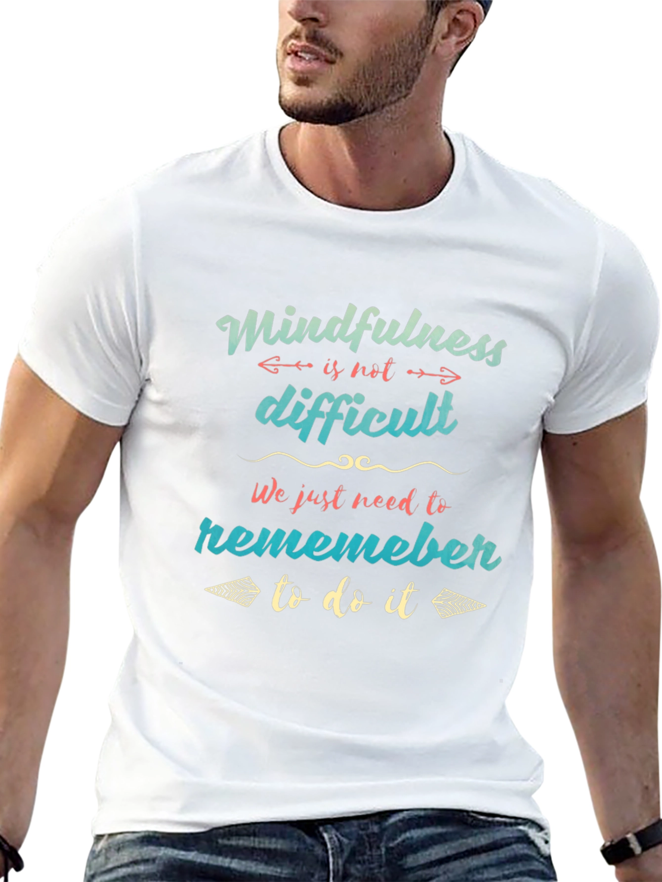 Mindfulness Reminder Graphic Tee - Black