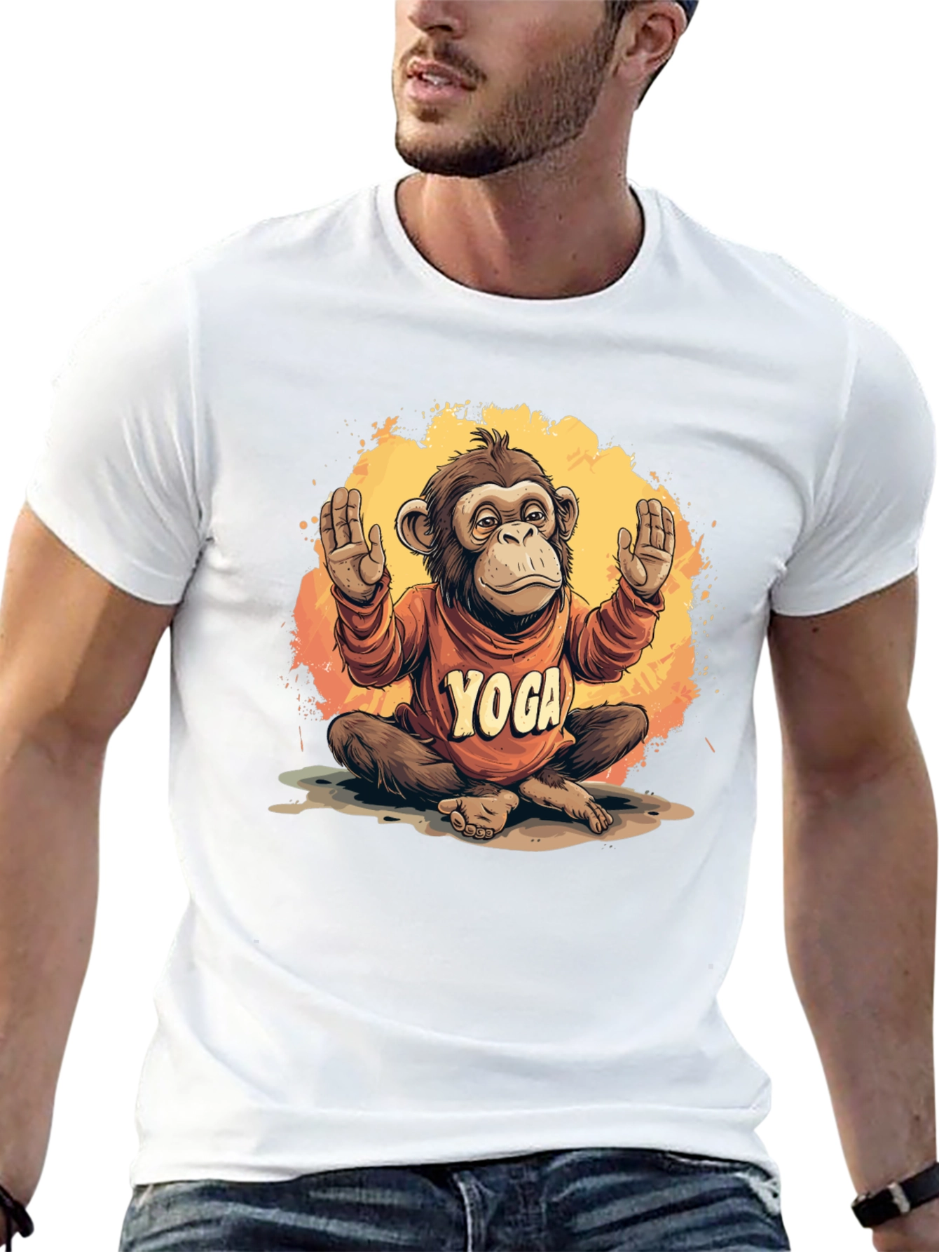 Yoga Monkey Graphic Tee - Zen Apparel