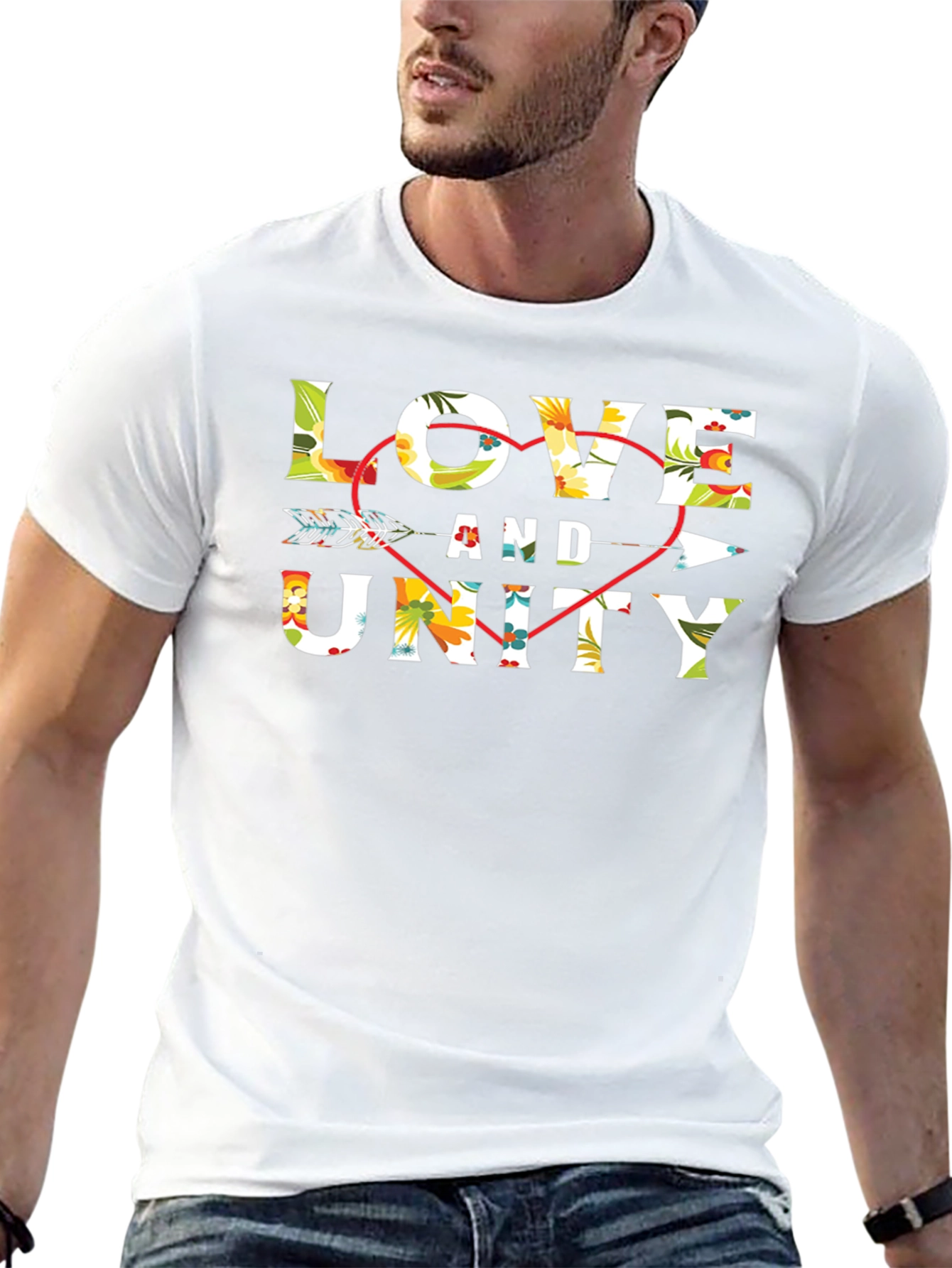 Love and Unity Floral Arrow T-Shirt