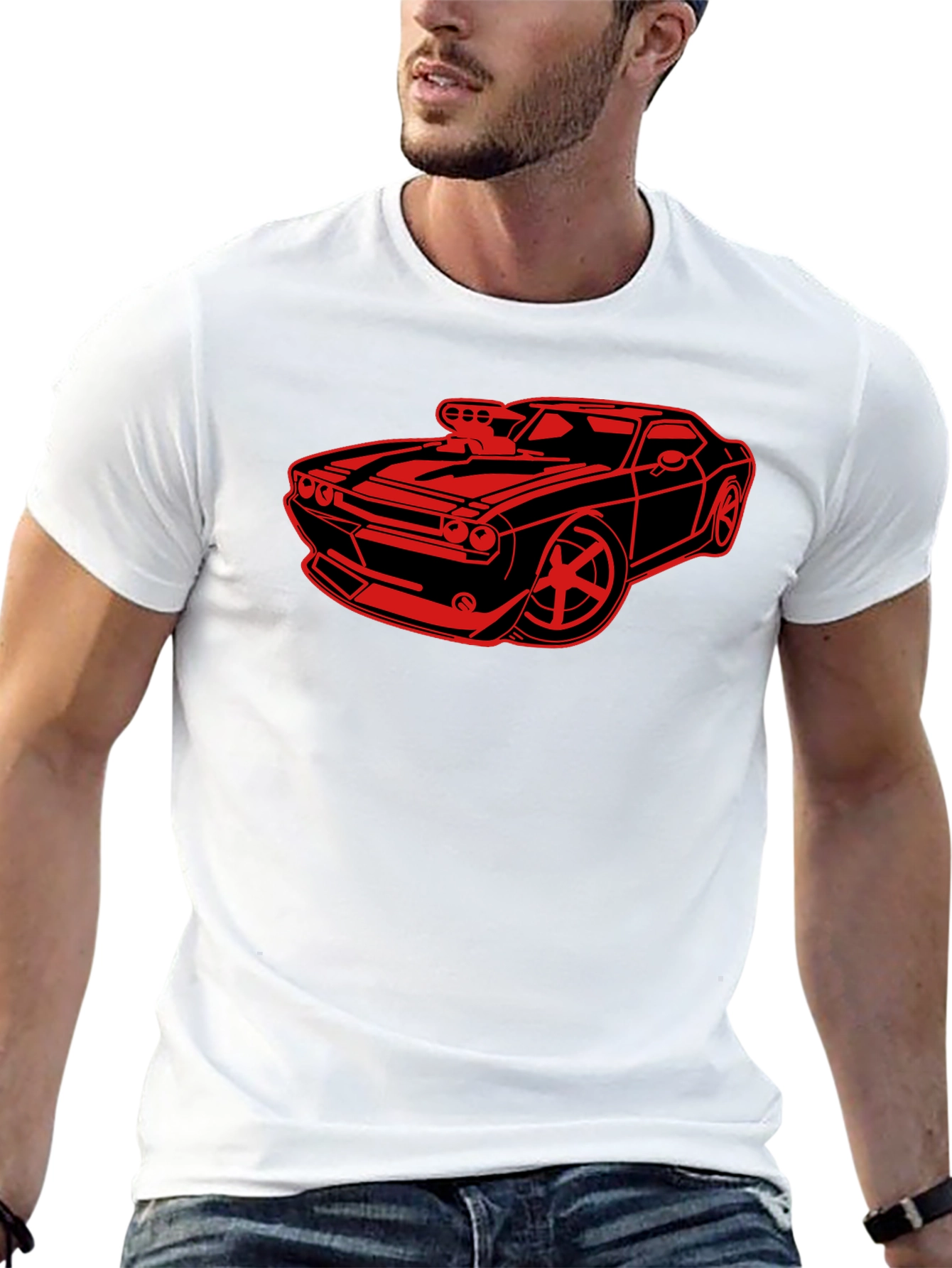Car Graphic Black T-Shirt