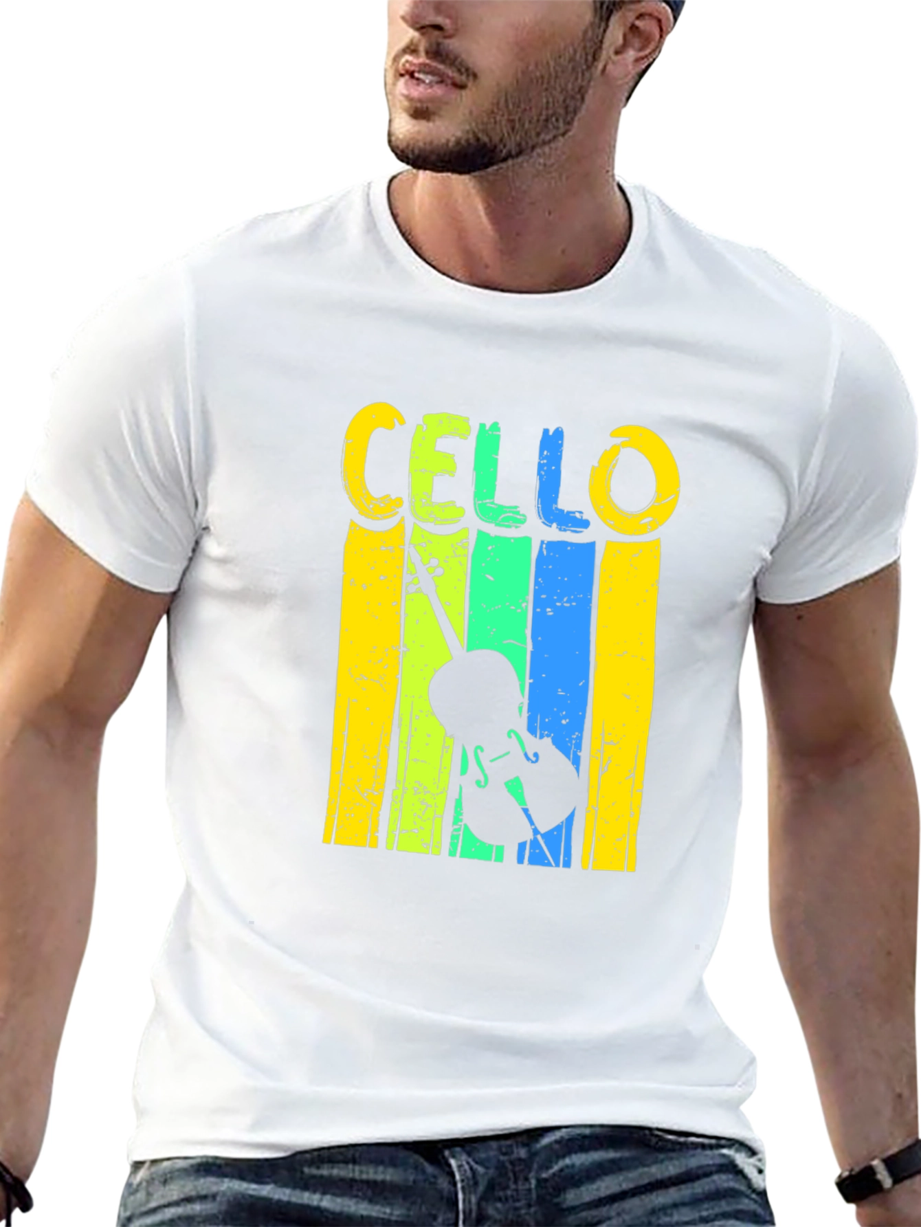 Cello Graphic Tee - Musical Instrument T-Shirt