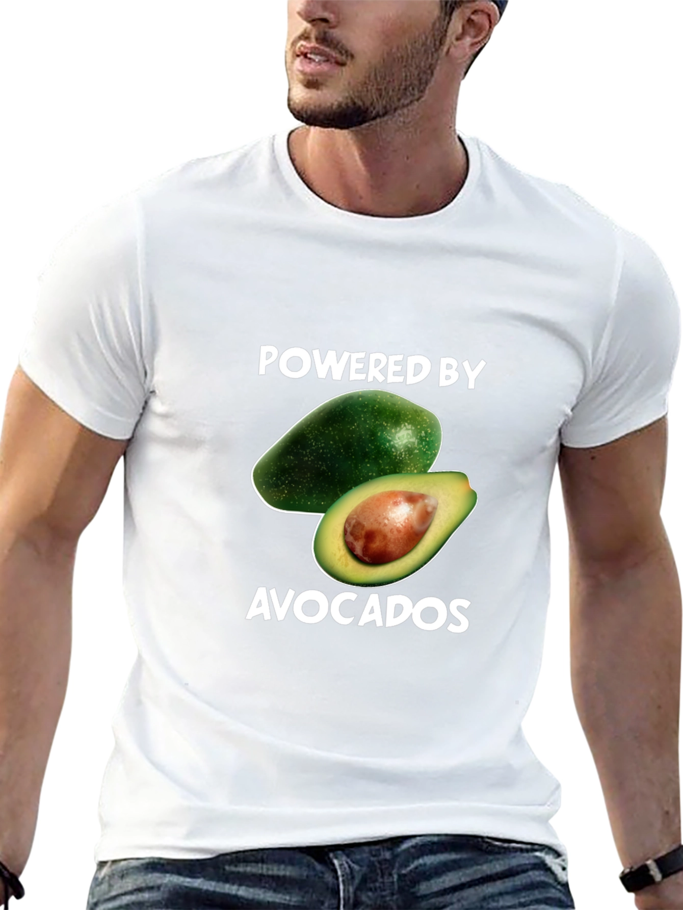 Powered By Avocados Graphic T-Shirt