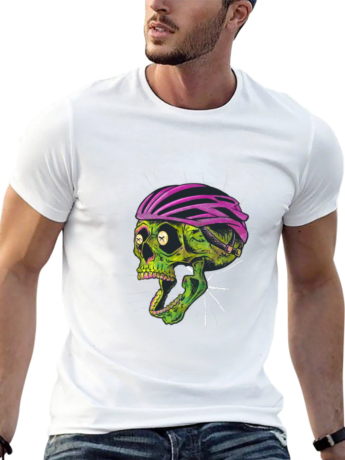 Skull Biker Graphic T-Shirt - Unique Design