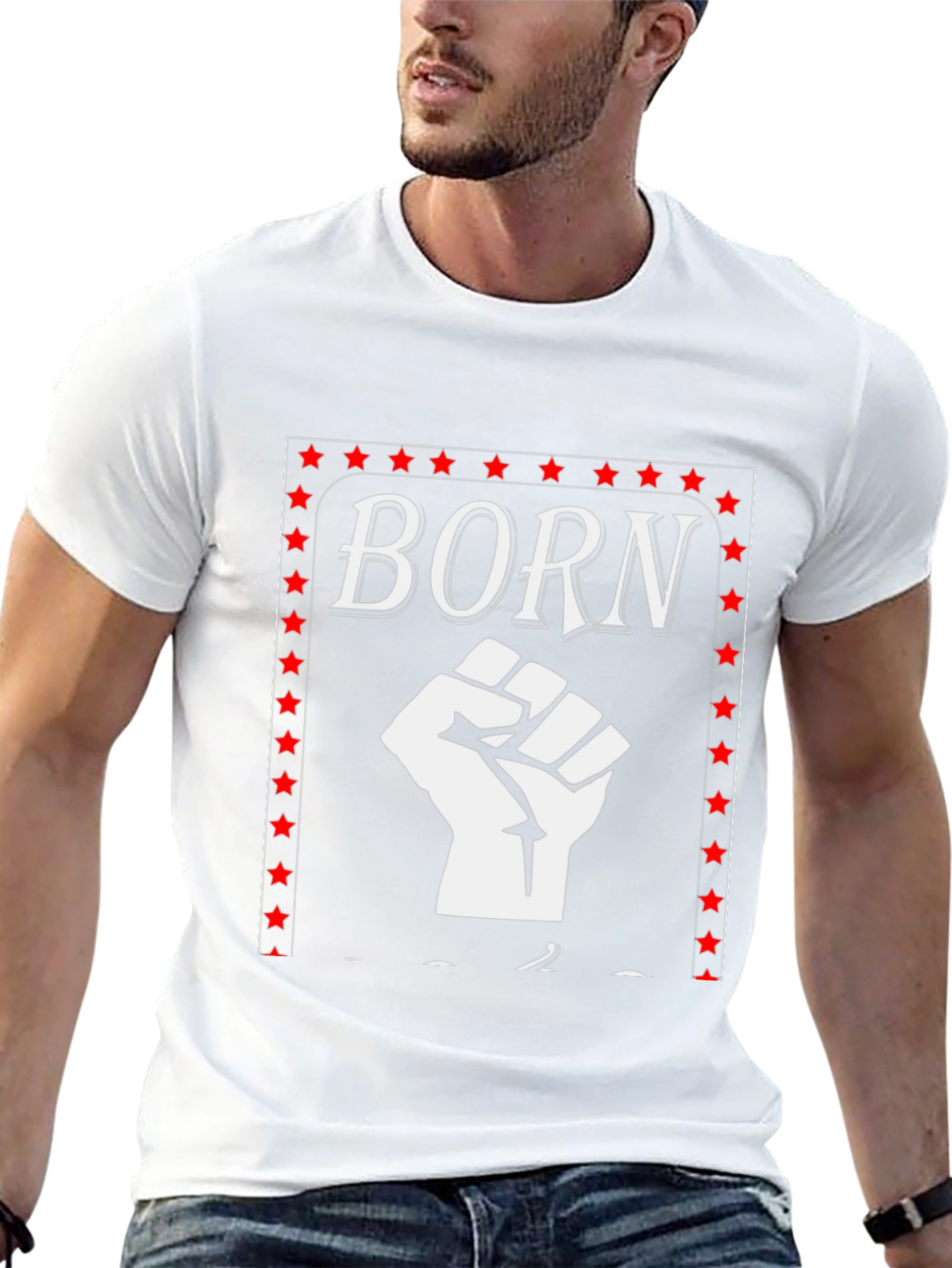 Born Fist Power Black Graphic Tee
