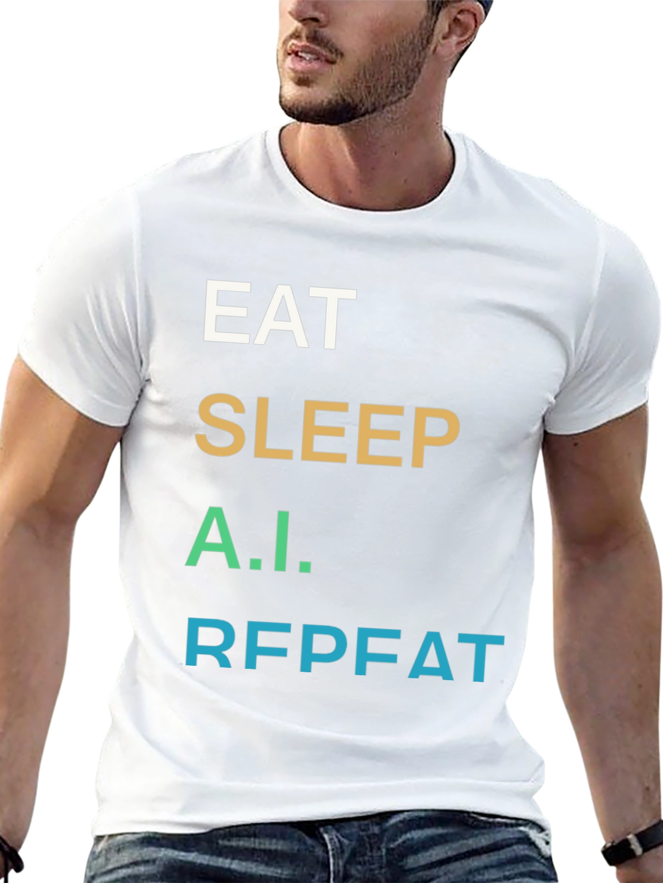 Eat Sleep A.I. Repeat Black T-Shirt
