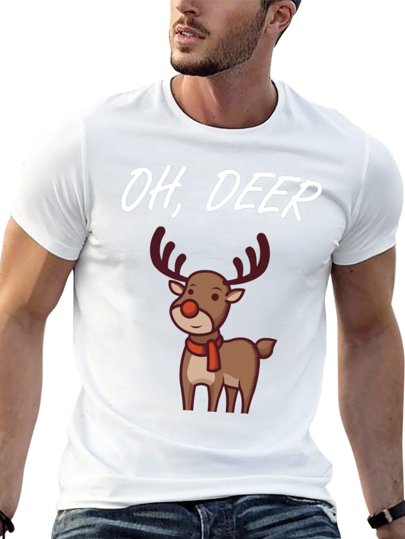 Oh Deer! Funny Christmas Graphic Tee