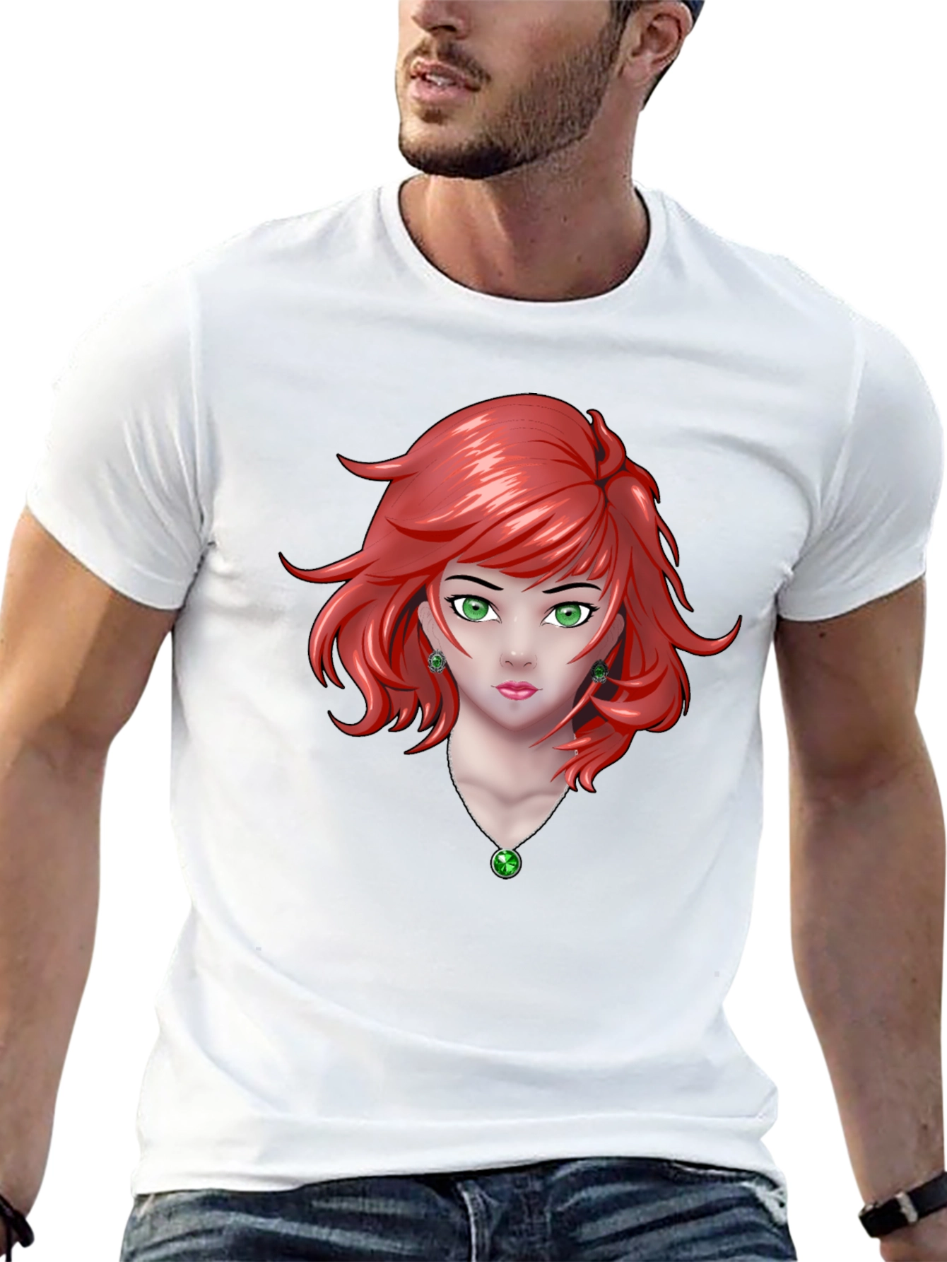 Anime Girl Graphic Black T-Shirt