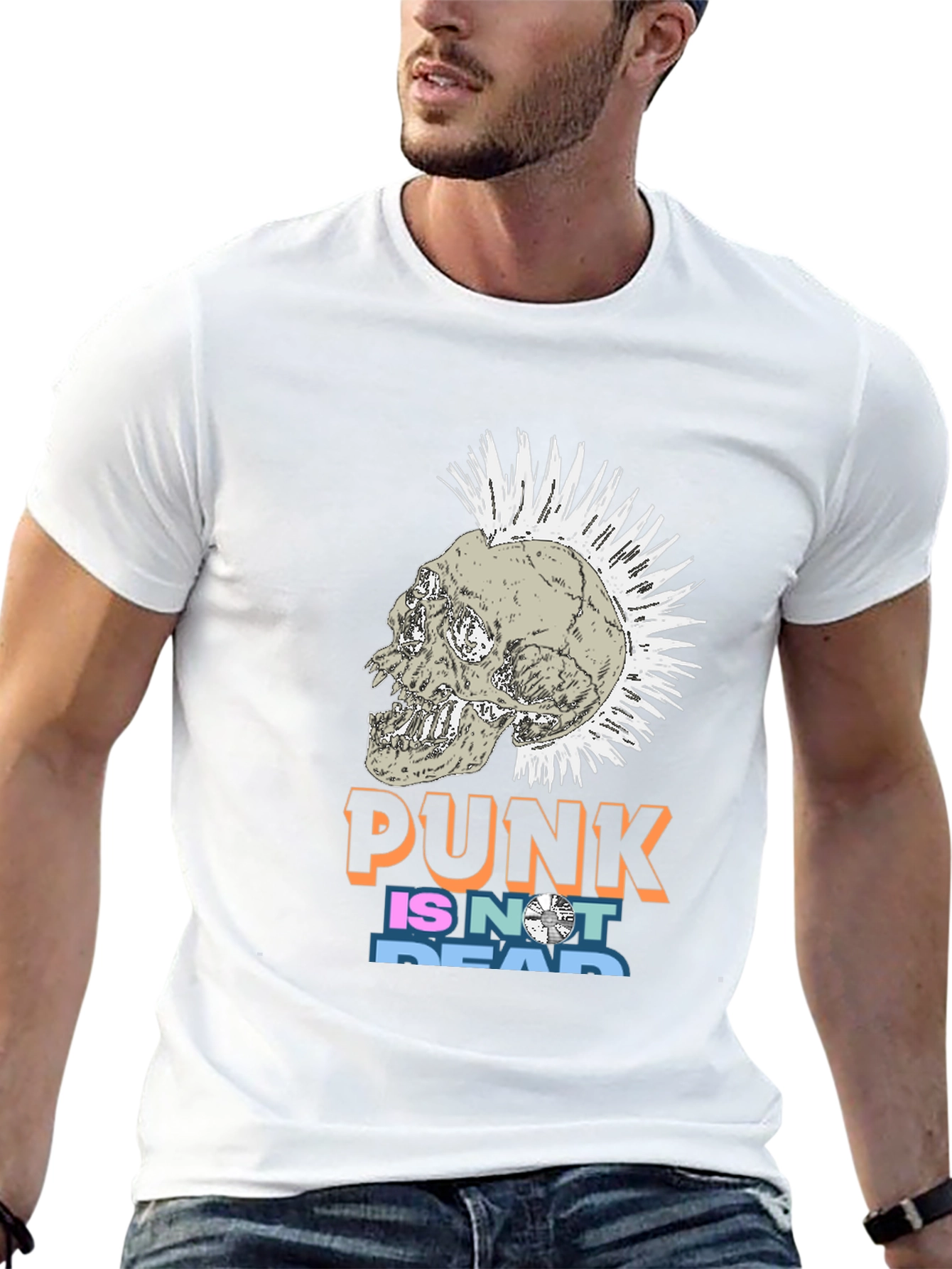 Punk Skull Graphic T-Shirt - Bold Streetwear
