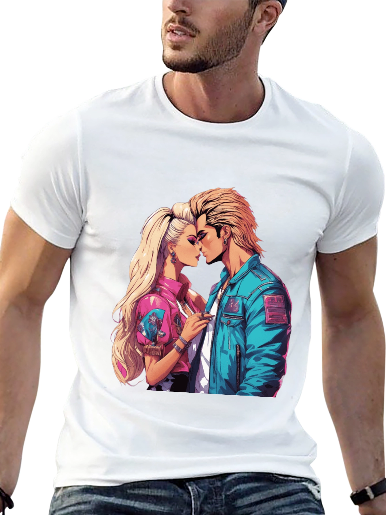 80s Romance Graphic Tee - Retro Style