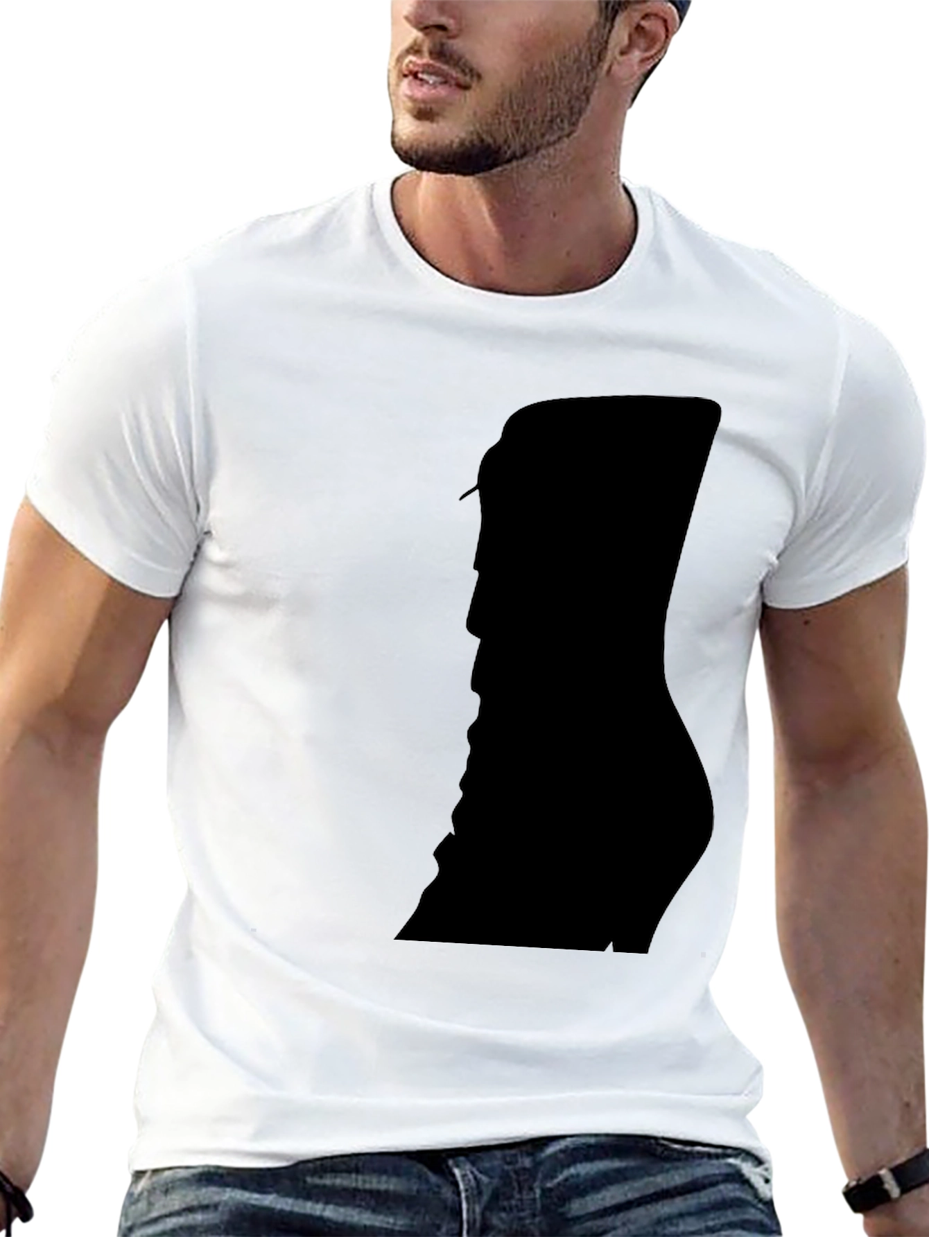 Silhouette Print Black T-Shirt