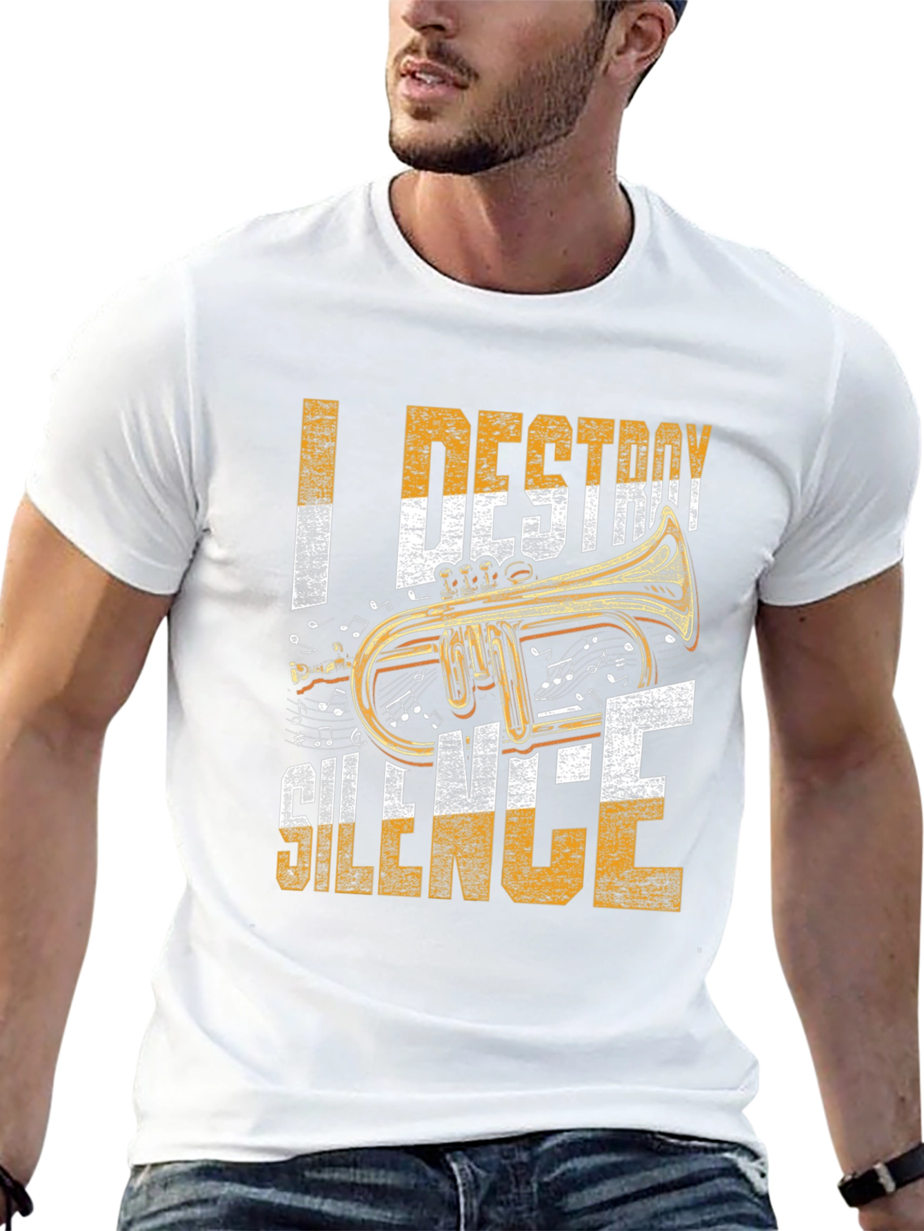 Destroy Silence Trumpet Musician T-Shirt