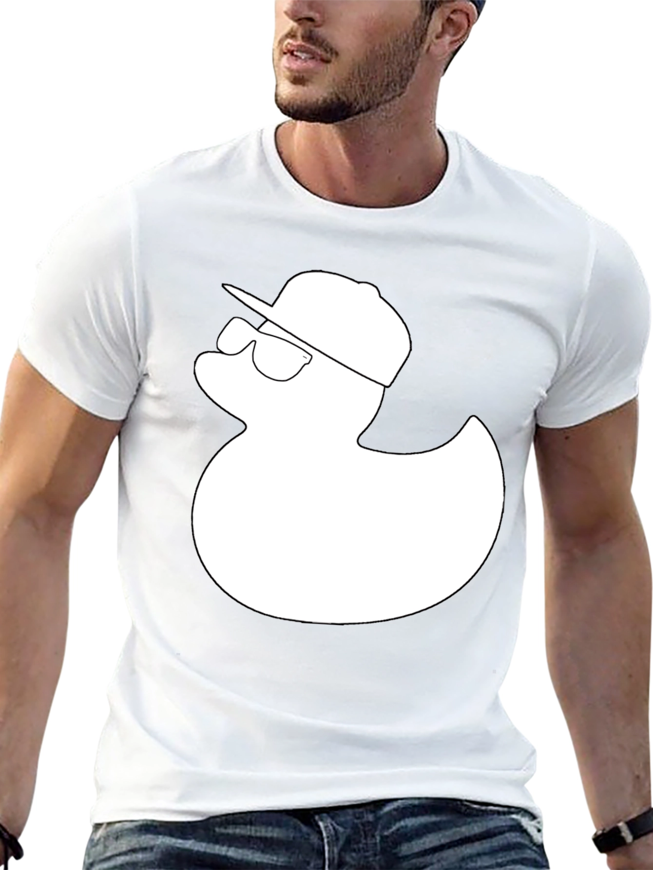 Duck with Hat T-Shirt - Cool Graphic Tee