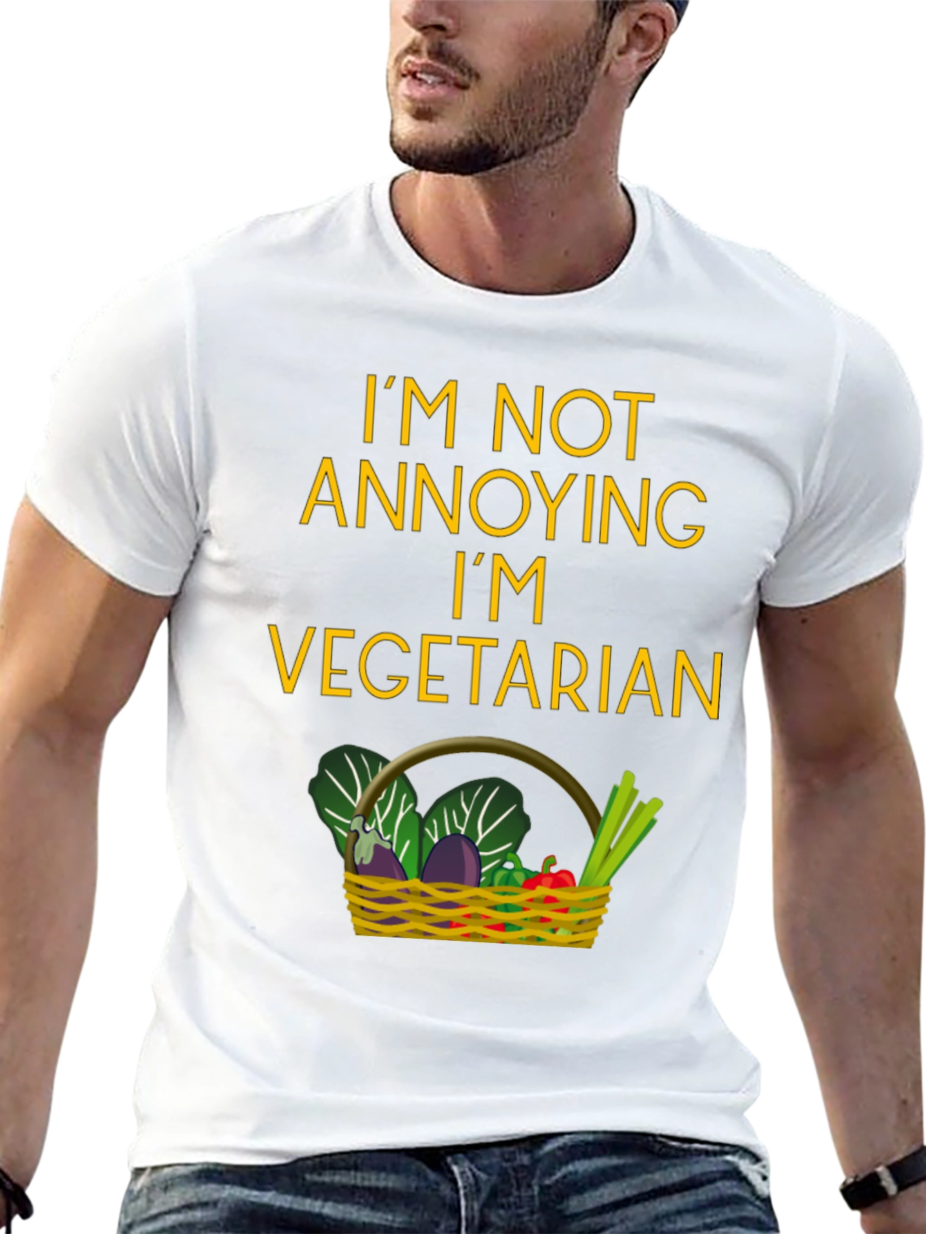 Vegetarian T-Shirt - Funny Slogan Tee