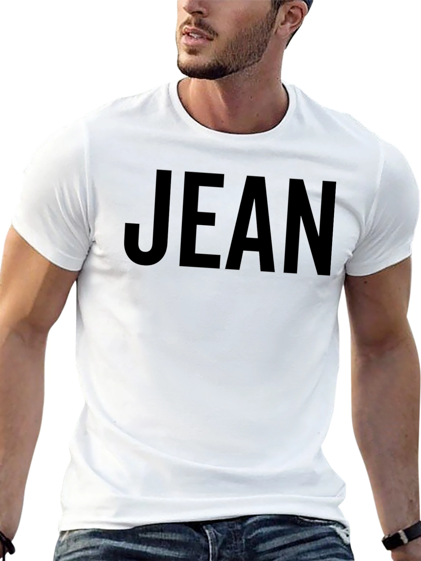 Jean Black Graphic Tee