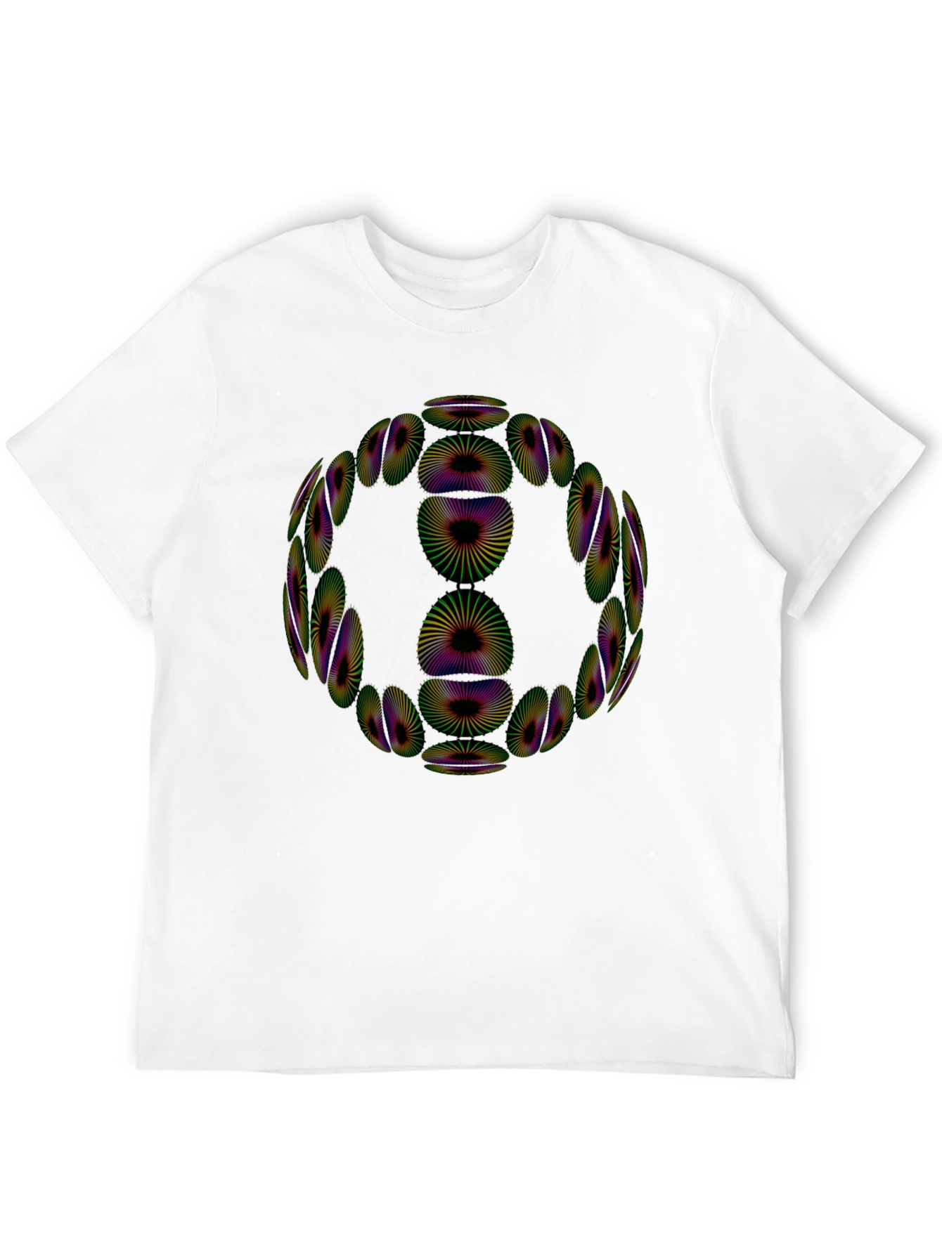 Abstract Optical Illusion Graphic Tee - Mens Black T-Shirt