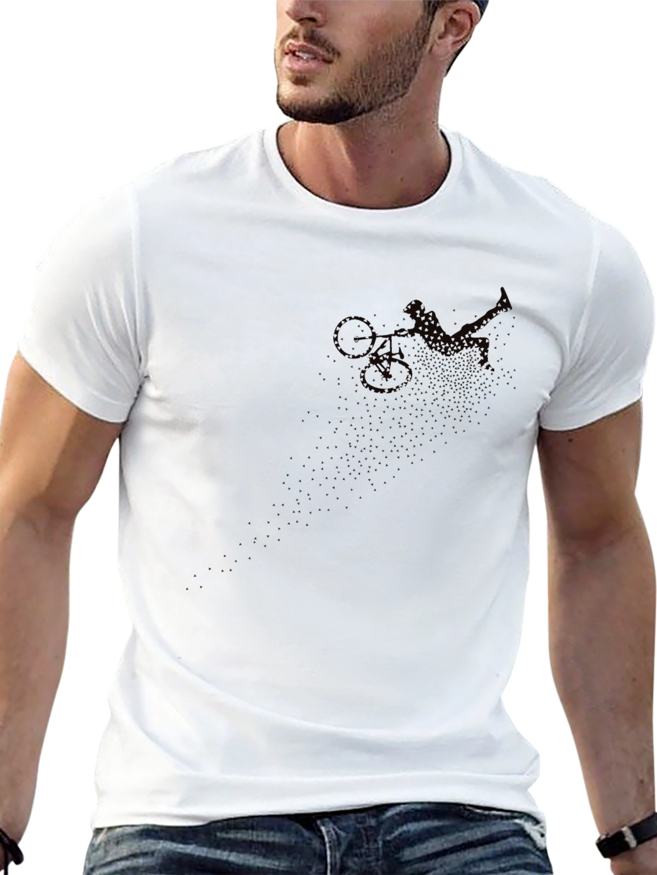 Black Biker Stunt Tee - Ride in Style