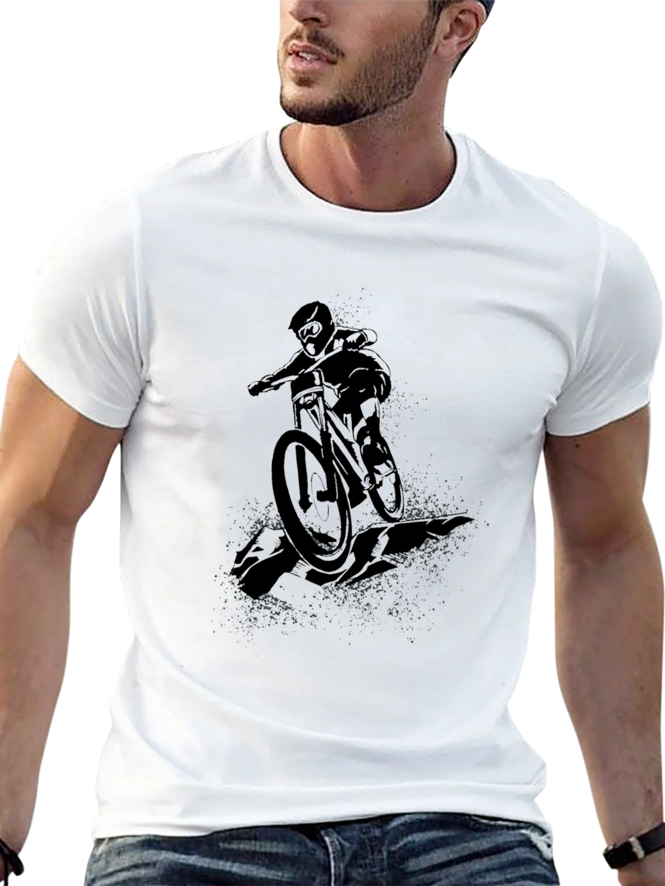 Mountain Biker Graphic Tee - Black