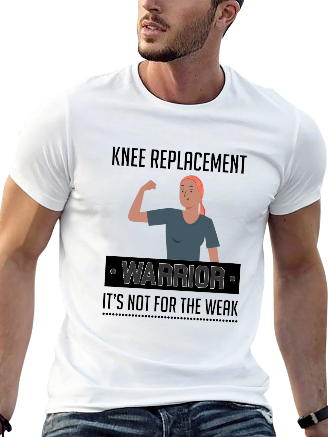 Knee Replacement Warrior Graphic T-Shirt