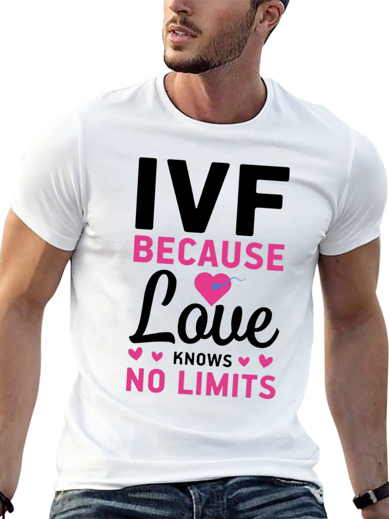 IVF Because Love Knows No Limits Black T-Shirt