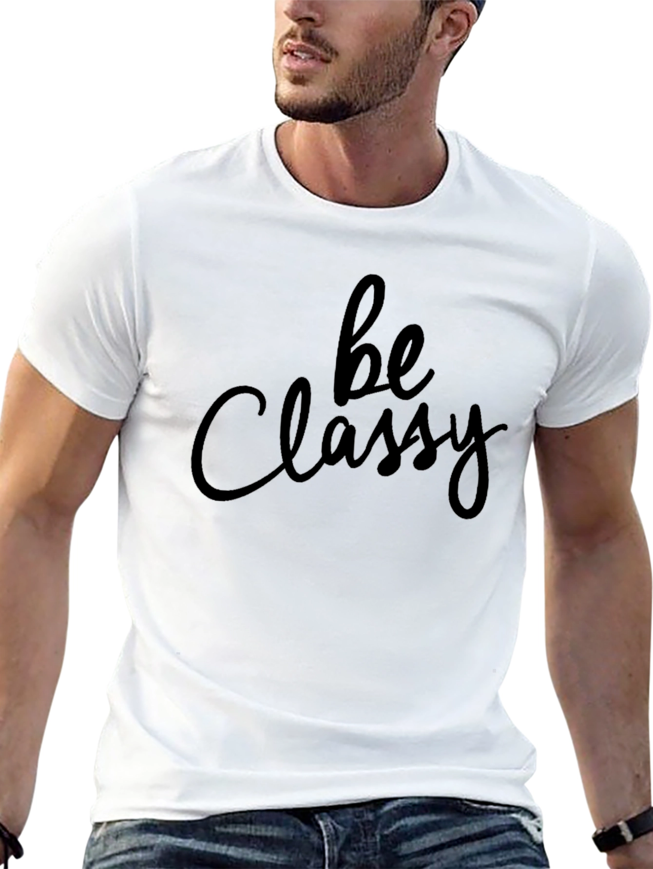 Be Classy Black T-Shirt - Stylish Casual Wear