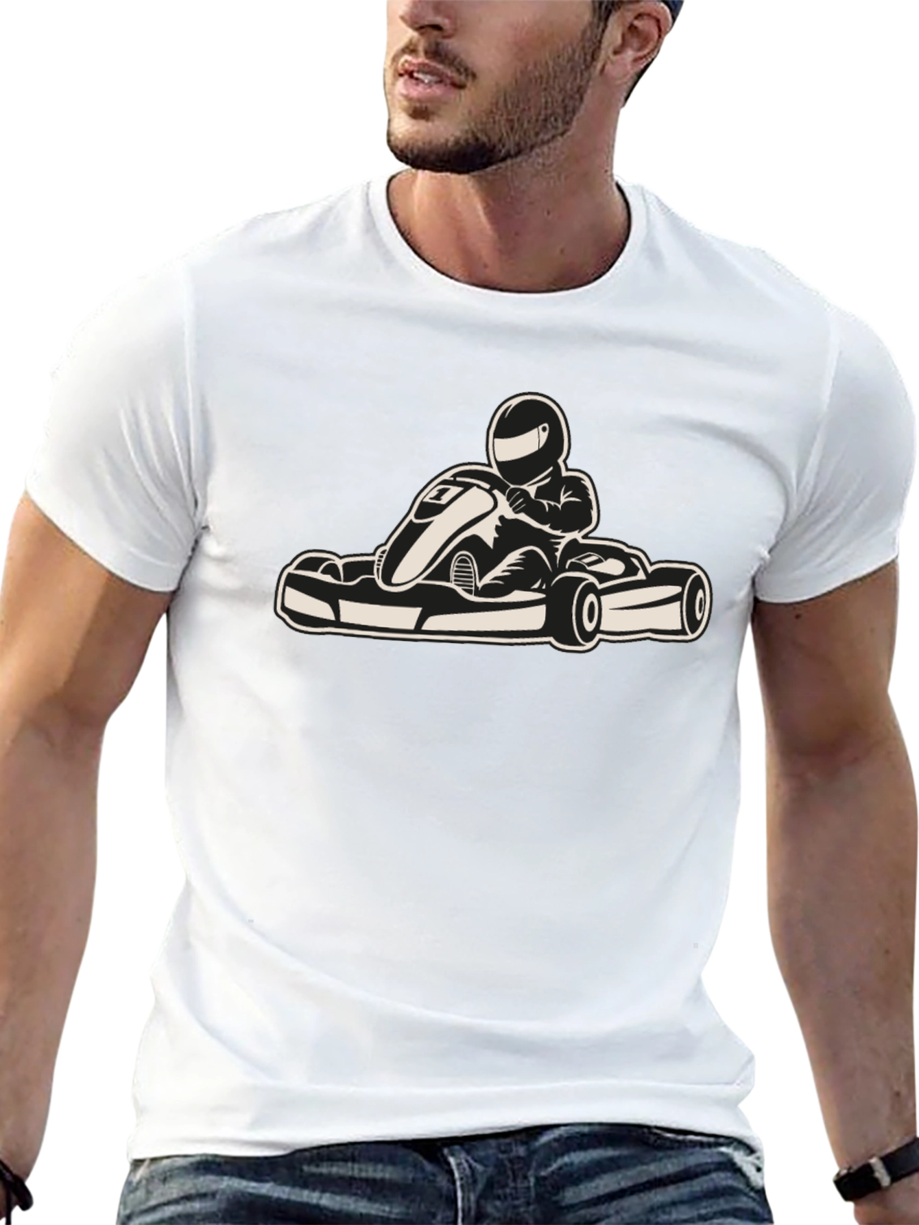 Black Go-Kart T-Shirt: Race-Ready Style