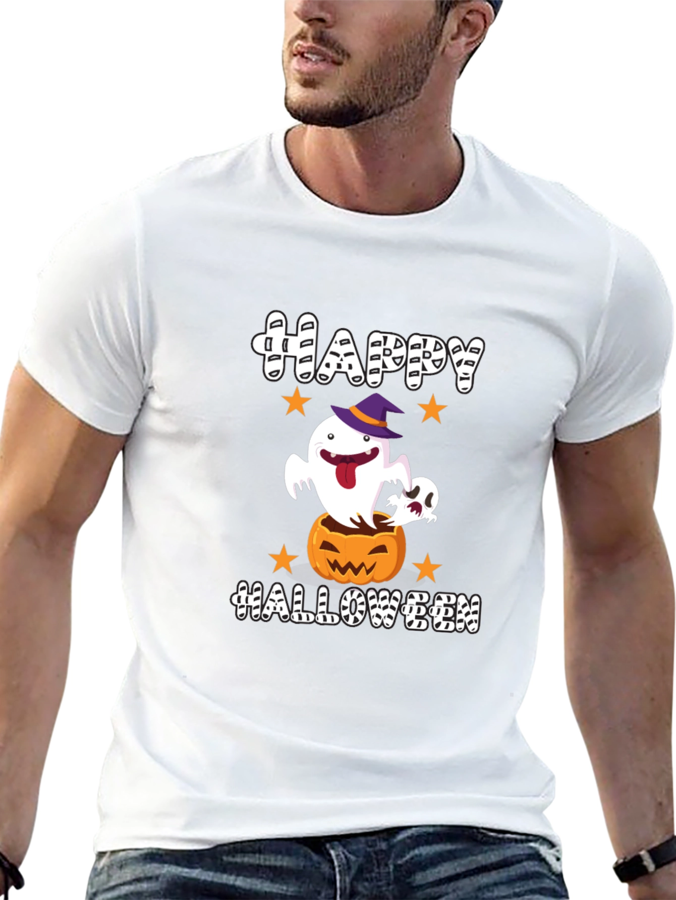 Happy Halloween Ghost Pumpkin T-Shirt