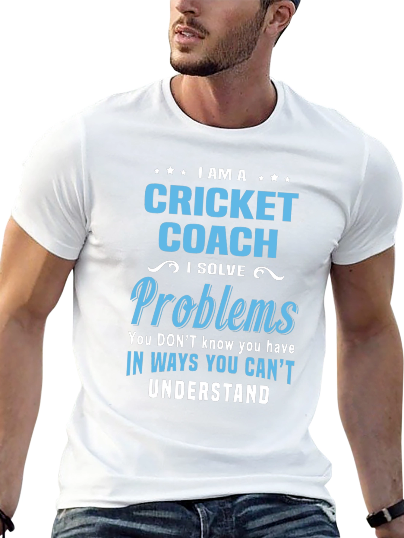 Cricket Coach T-Shirt - I Solve Problems