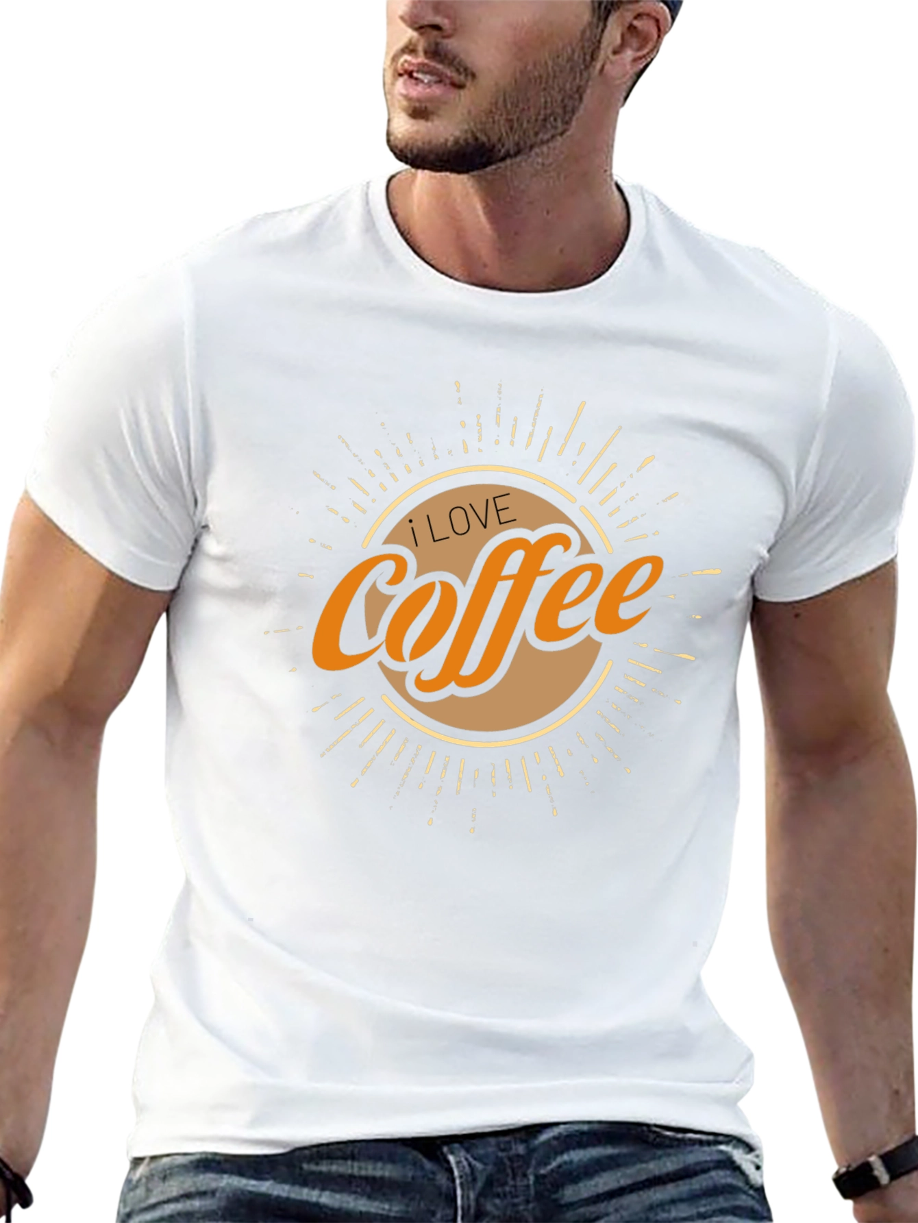 I Love Coffee Graphic Tee - Black