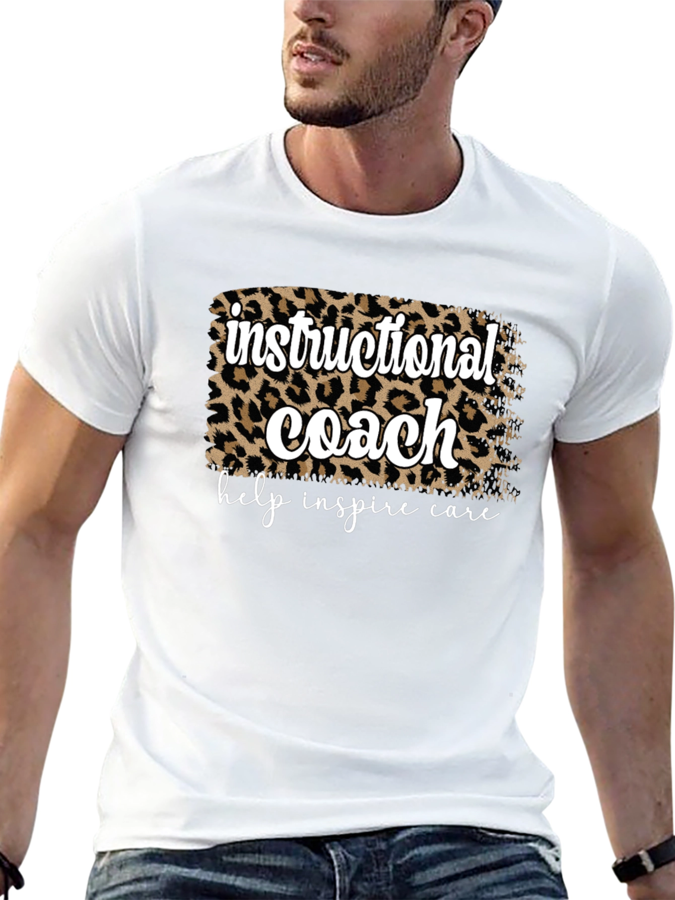 Instructional Coach Leopard Print T-Shirt