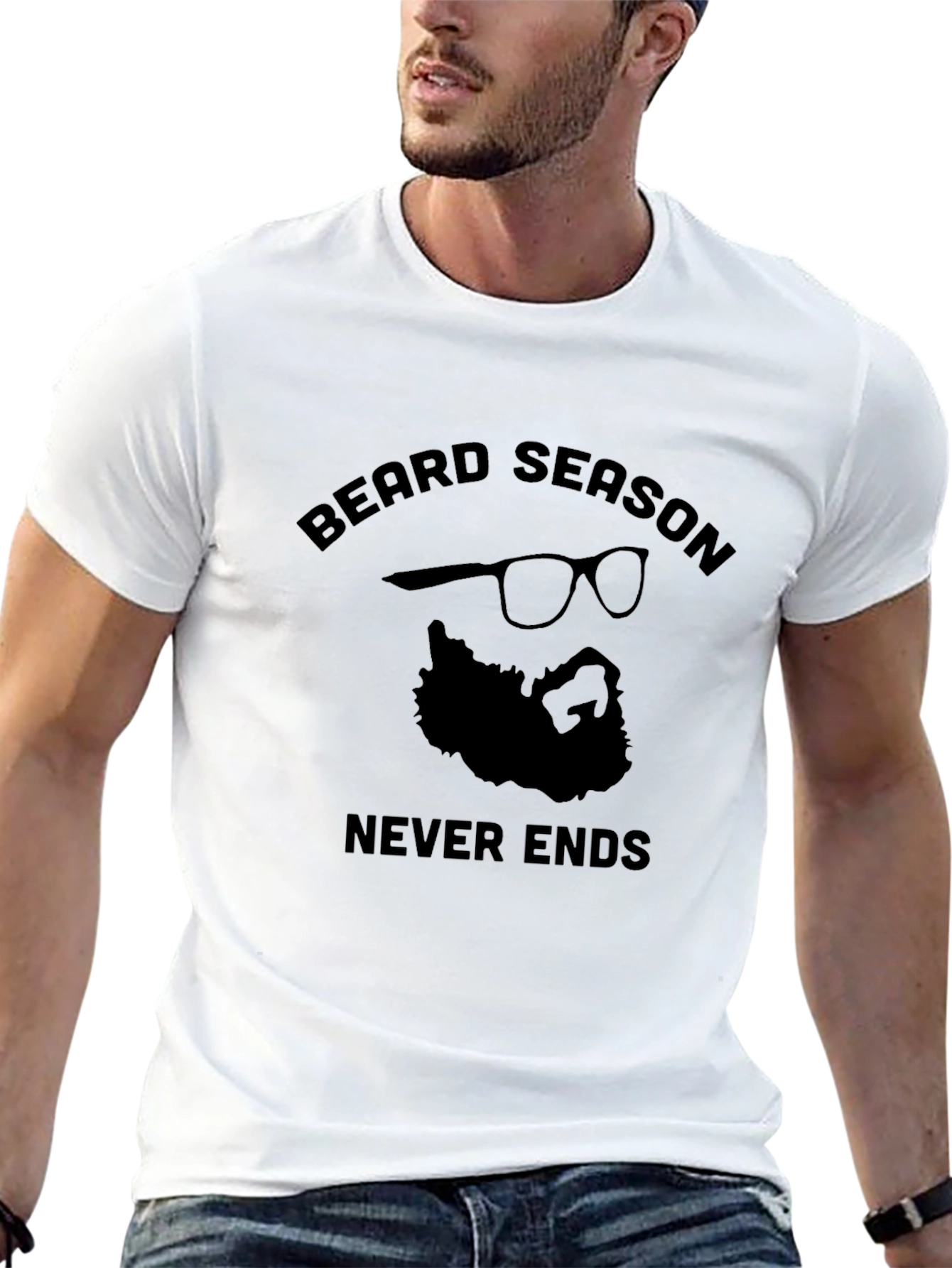 Beard Season Never Ends Graphic Tee
