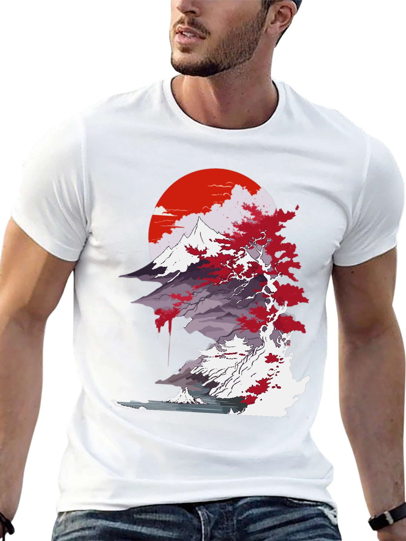 Mountains and Moon Graphic Tee