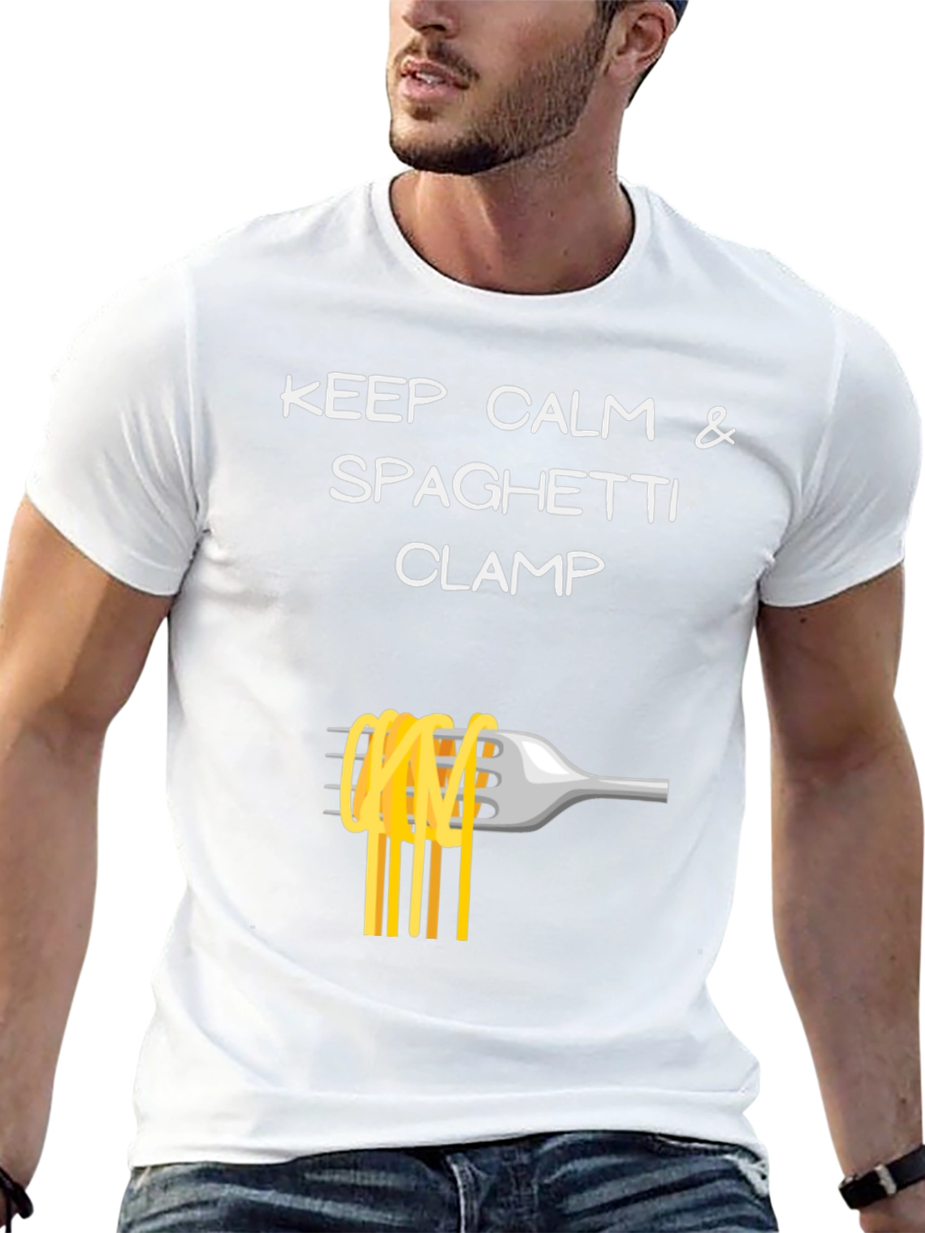 Keep Calm Spaghetti Clamp T-Shirt