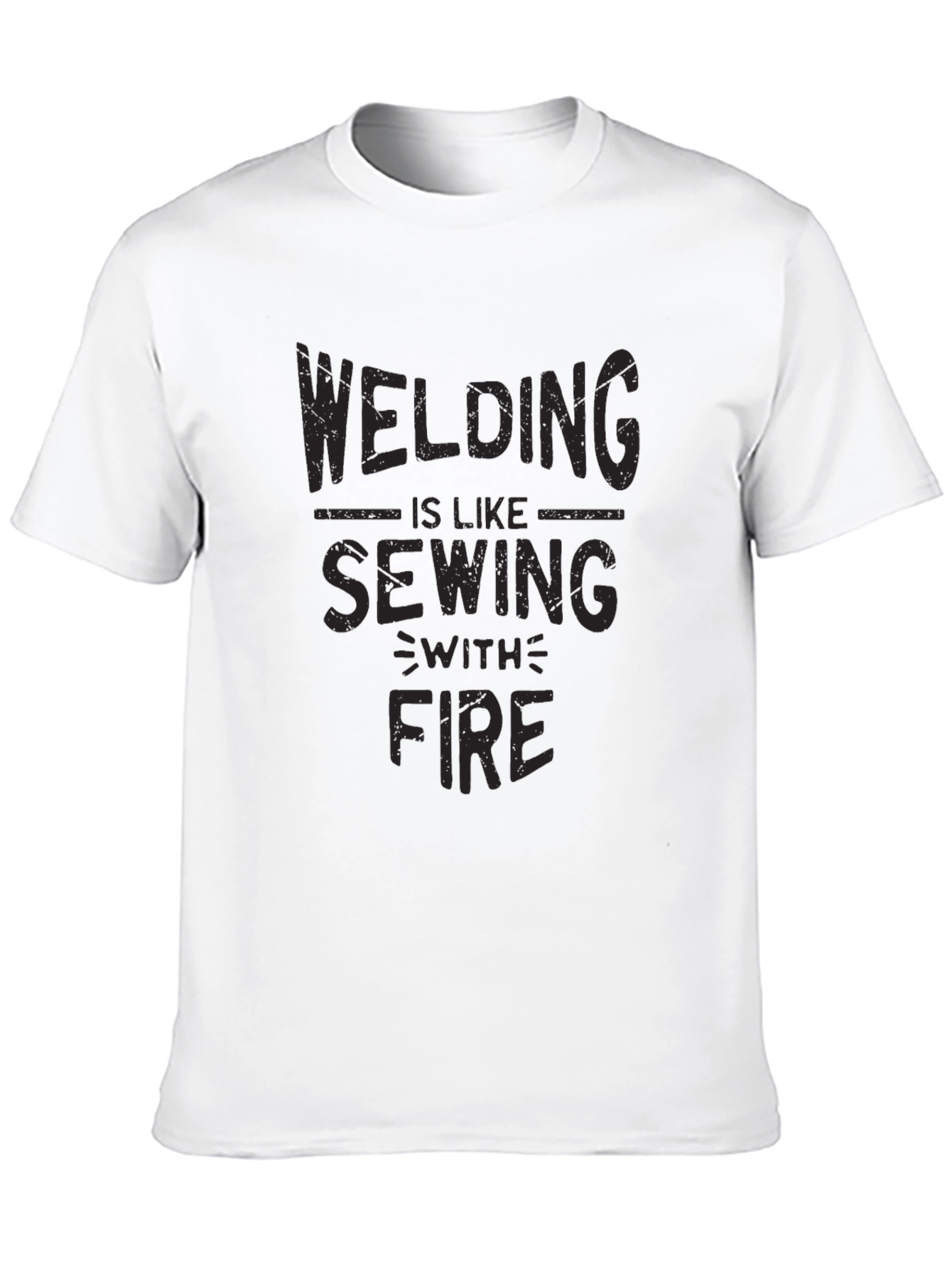 Welding Like Sewing with Fire Black T-Shirt