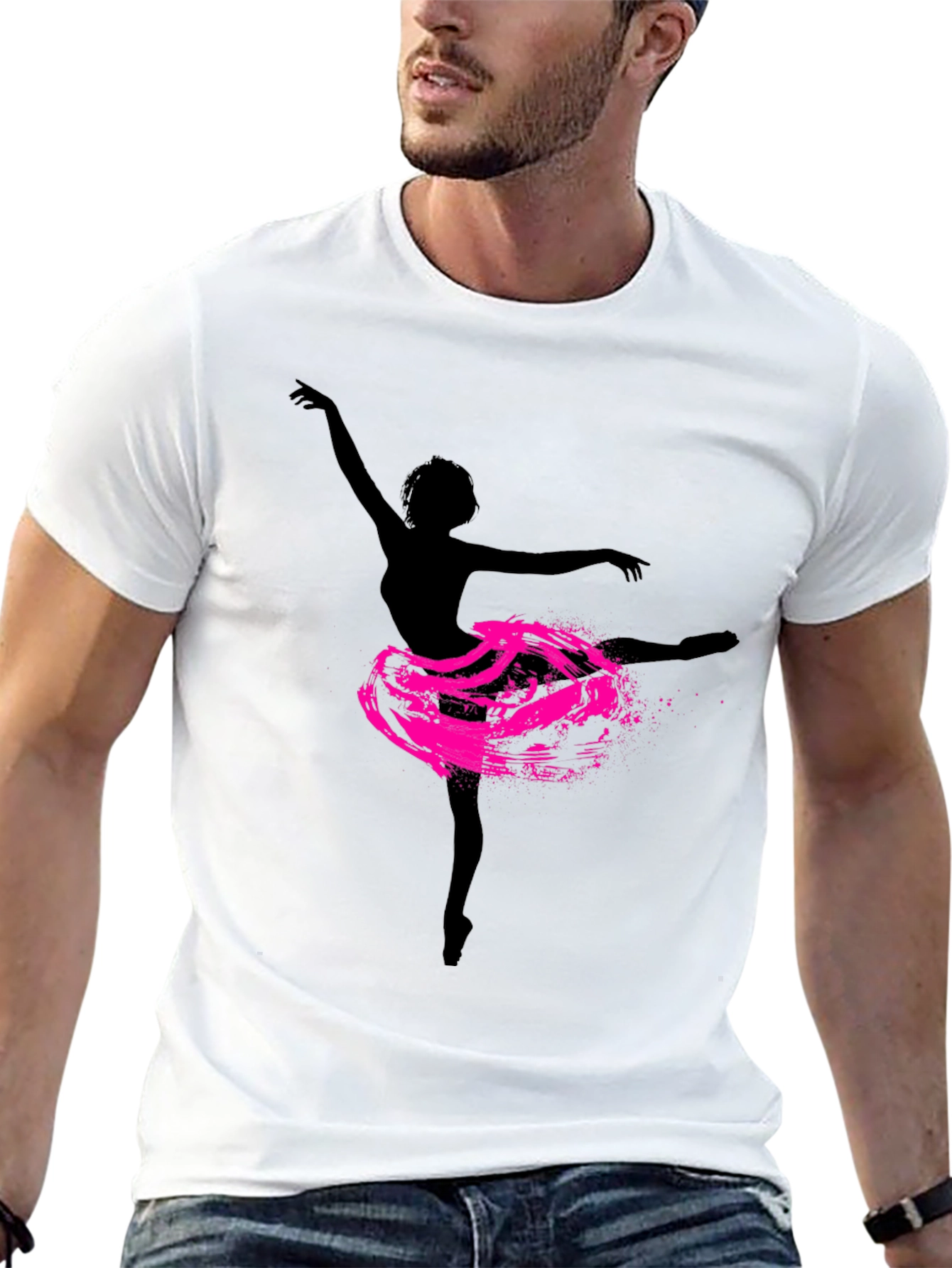 Ballerina Graphic Tee - Stylish Mens T-Shirt