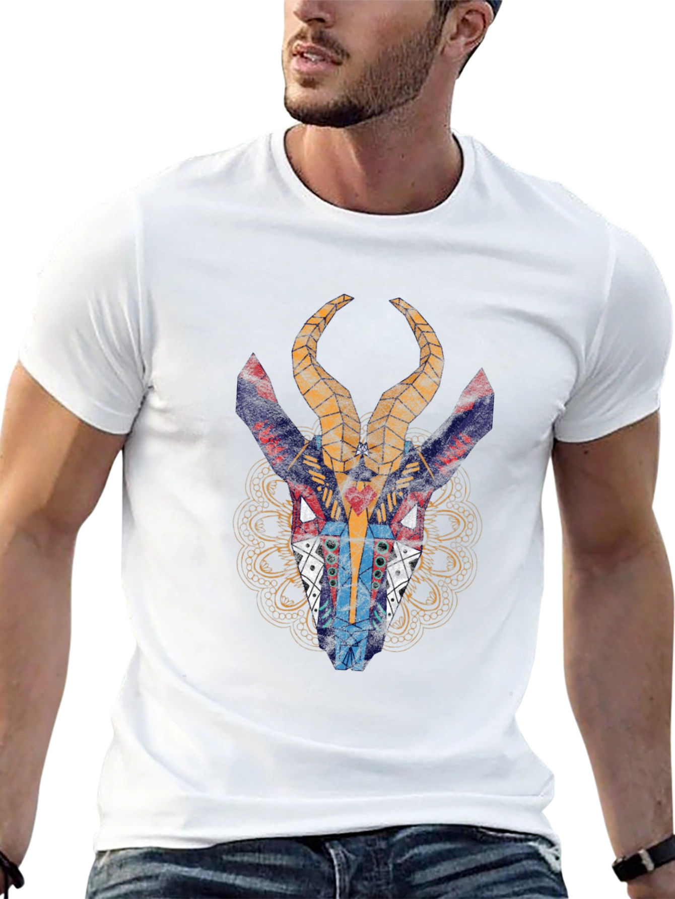 Geometric Animal Print T-Shirt