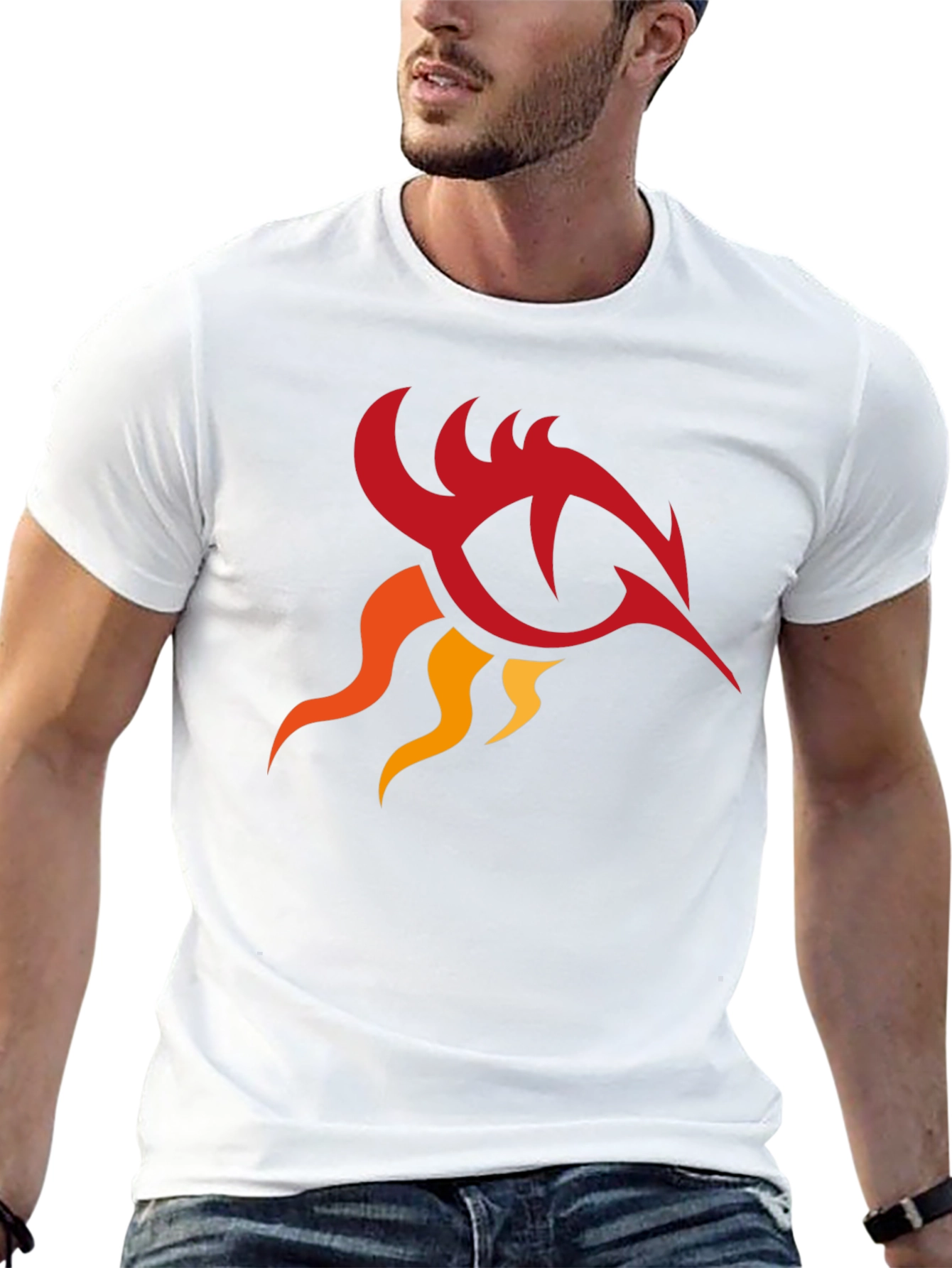 Tribal Phoenix Graphic Black T-Shirt