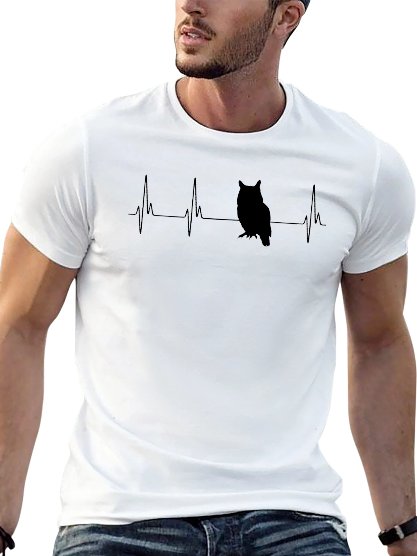 Owl Heartbeat T-Shirt - Nature Lover Tee