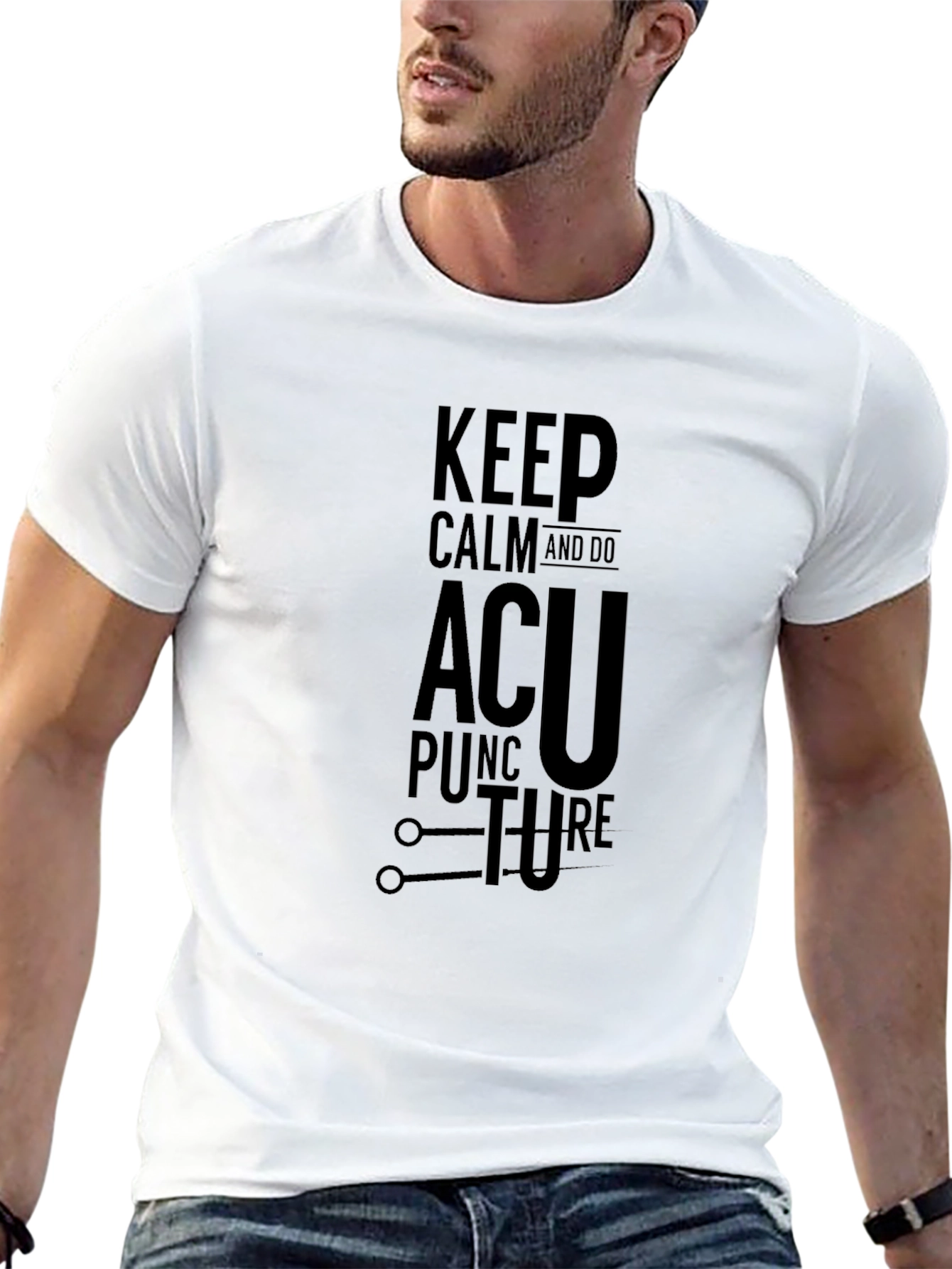Keep Calm Acupuncture Black T-Shirt