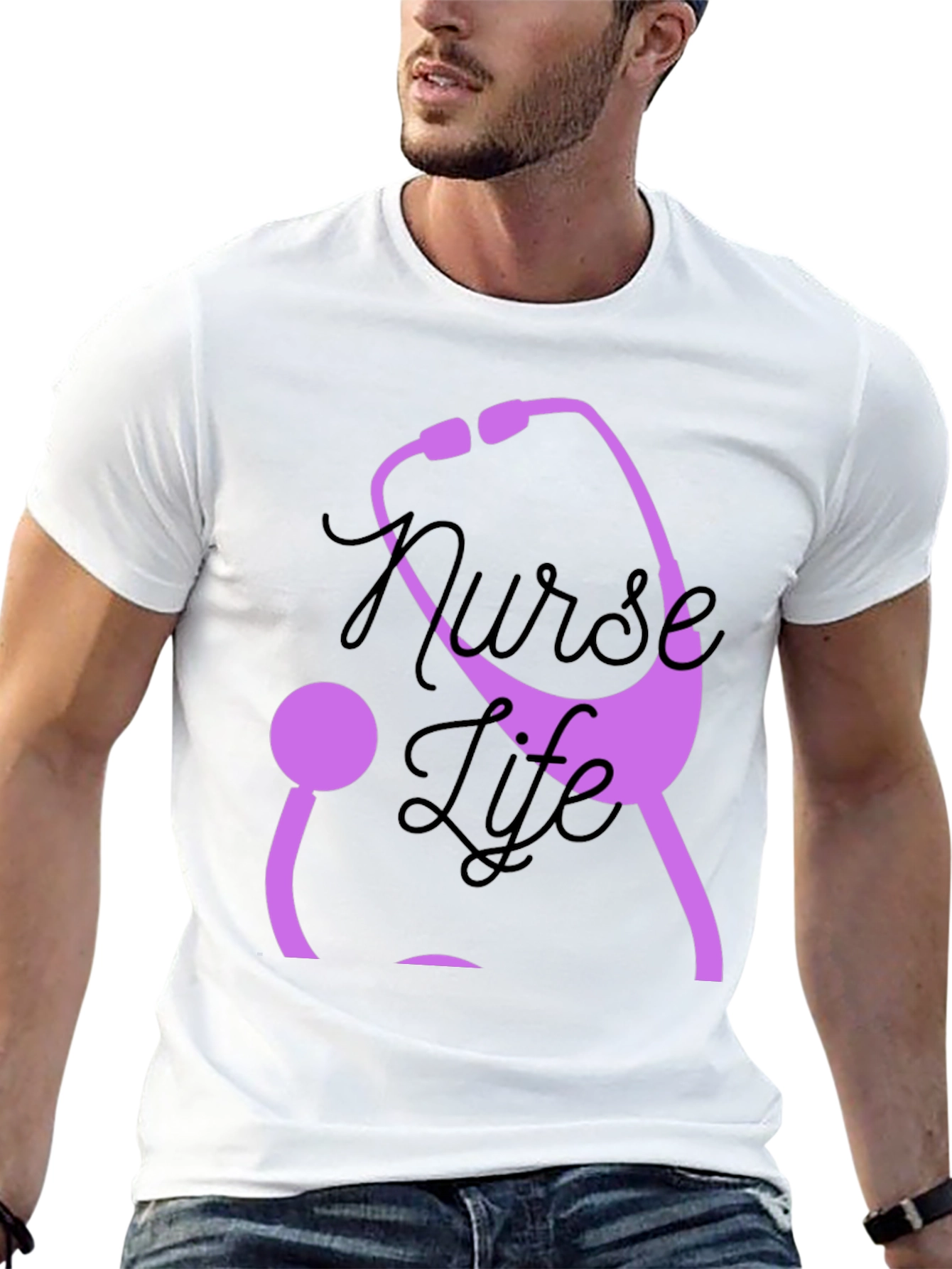Nurse Life Stethoscope Graphic Tee